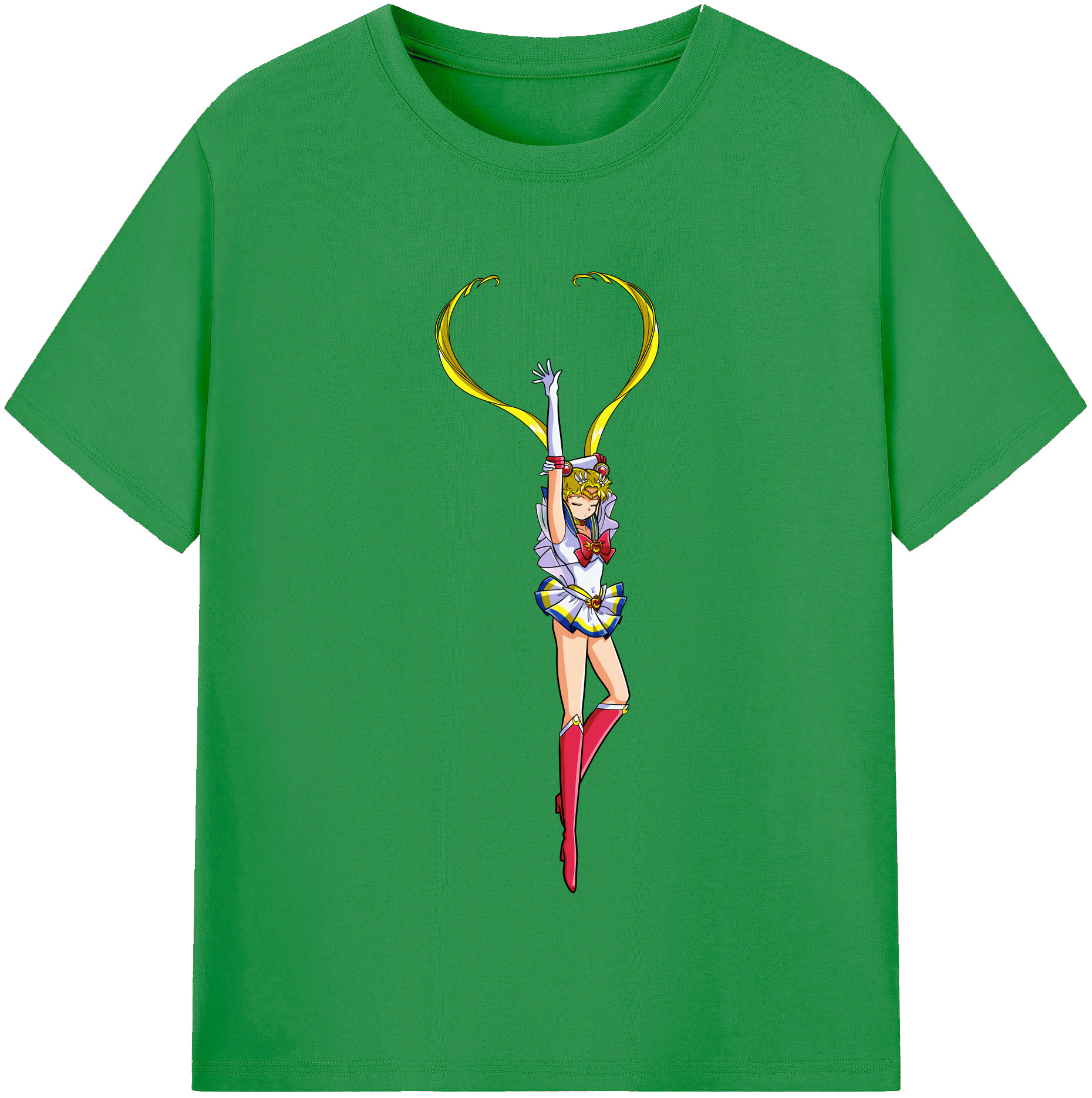 （画像用） 美少女戦士セーラームーン 月野 うさぎ つきの うさぎ Sailor Moon Tsukino Usagi レディースカジュアルプリントTシャツ（綿100％）
