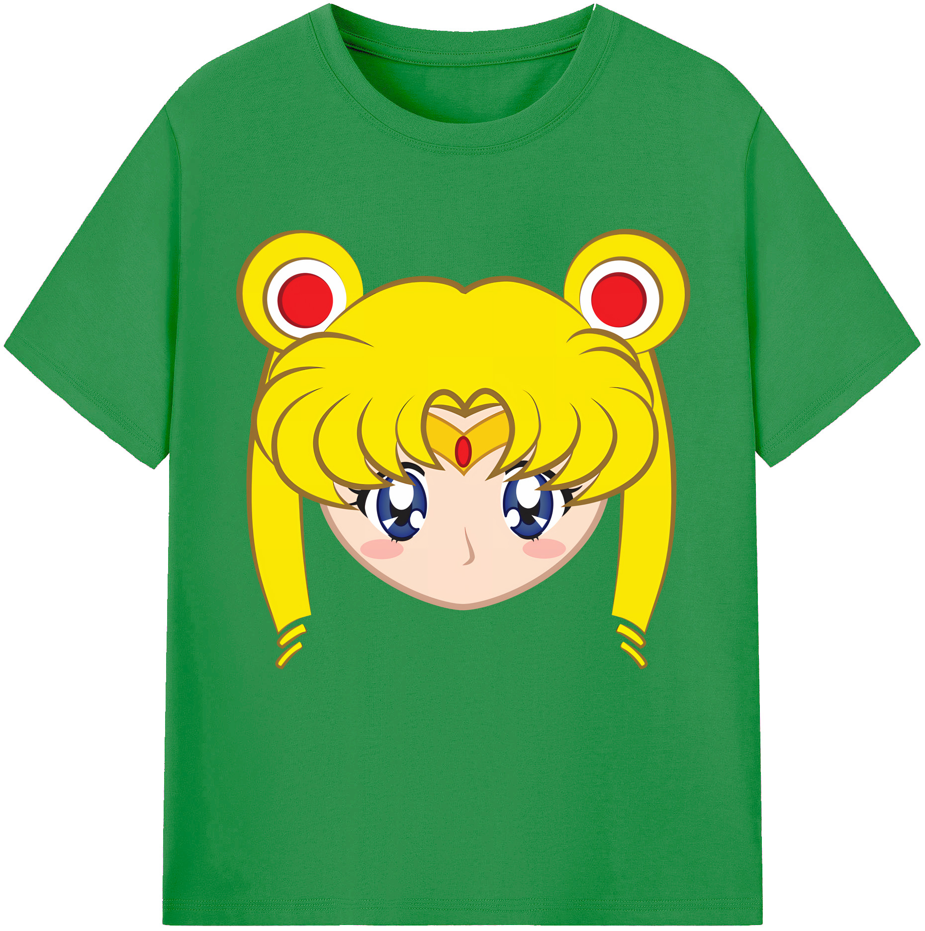 （画像用） 美少女戦士セーラームーン 月野 うさぎ つきの うさぎ Sailor Moon Tsukino Usagi レディースカジュアルプリントTシャツ（綿100％）