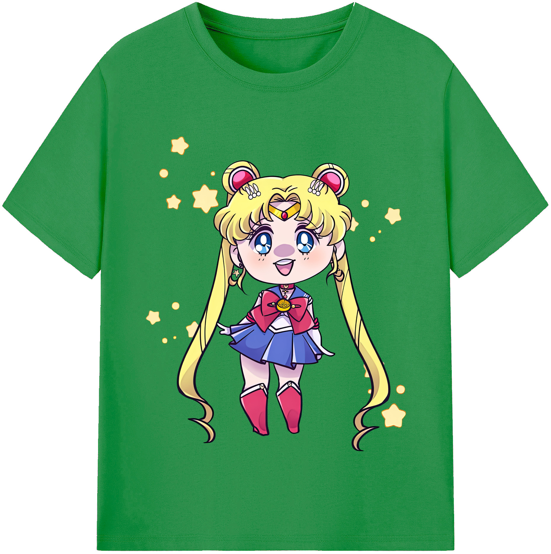 （画像用） 美少女戦士セーラームーン 月野 うさぎ つきの うさぎ Sailor Moon Tsukino Usagi レディースカジュアルプリントTシャツ（綿100％）