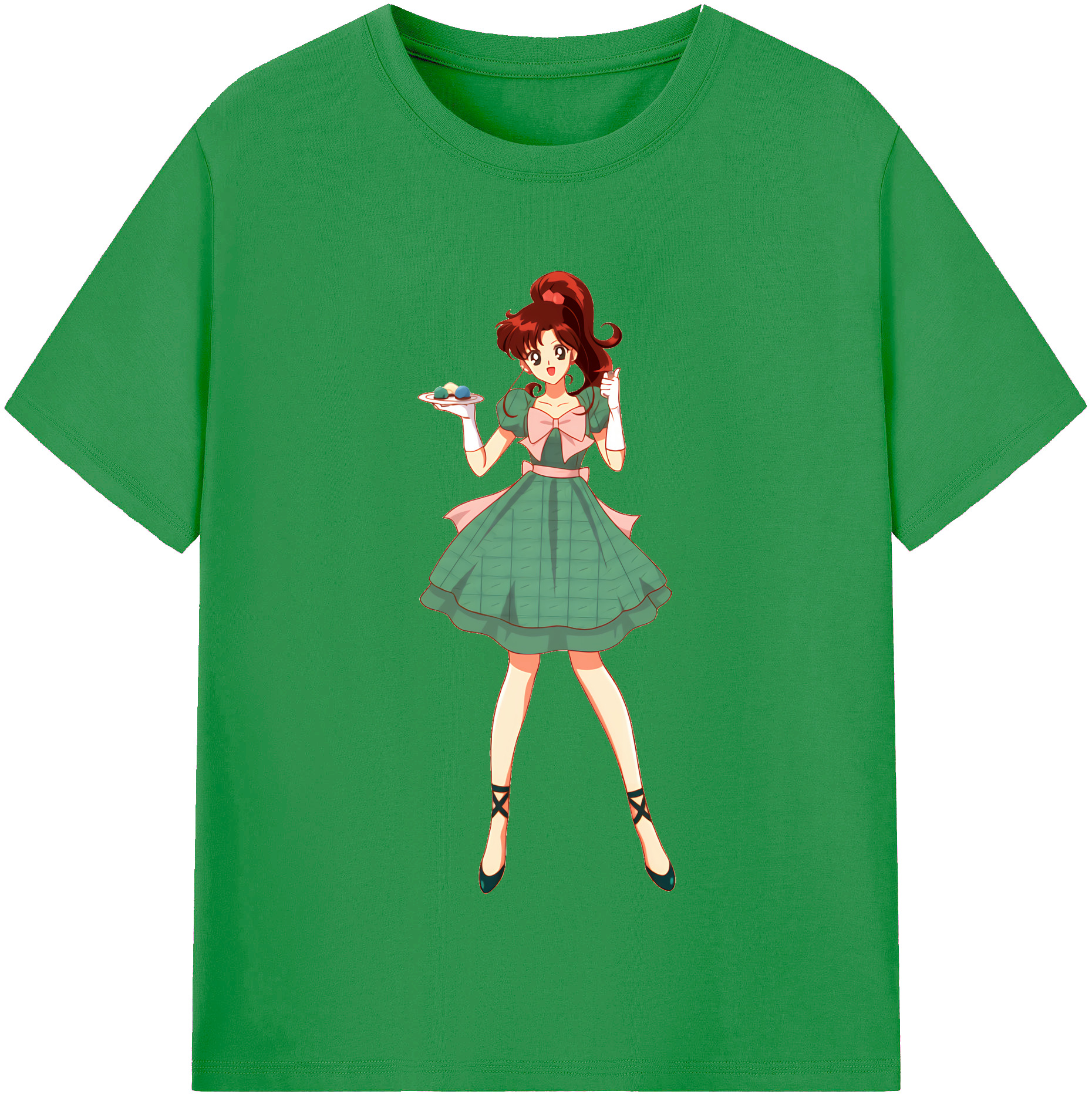 （画像用） 美少女戦士セーラームーン 木野 まこと きの まこと Sailor Moon Kino Makoto （セーラージュピター；Sailor Jupiter） レディースカジュアルプリントTシャツ（綿100％）