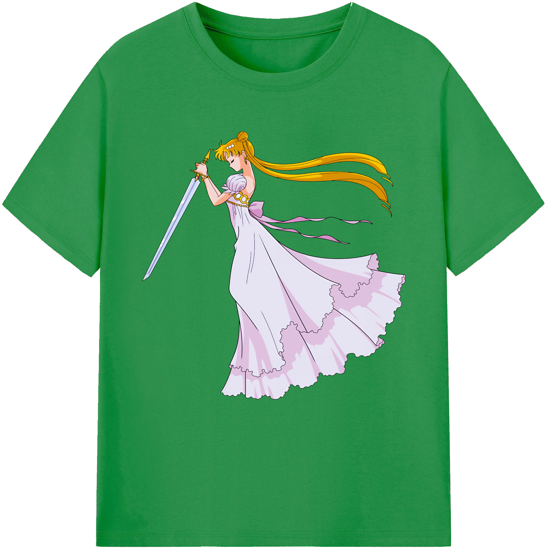（画像用） 美少女戦士セーラームーン 愛野 美奈子 あいの みなこ Sailor Moon Aino Minako レディースカジュアルプリントTシャツ（綿100％）