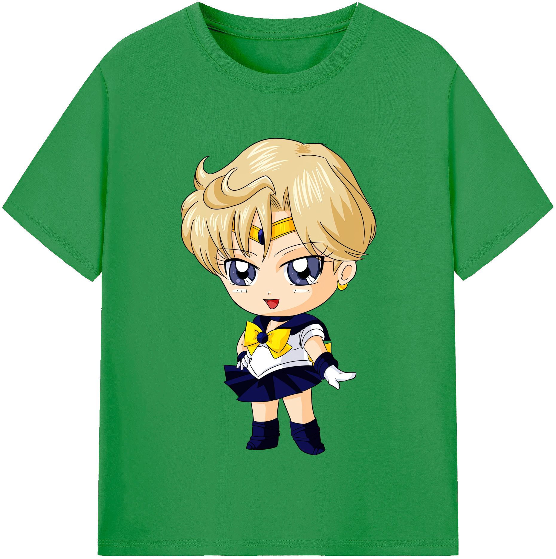 （画像用） 美少女戦士セーラームーン 天王はるか Sailor Moon Tenoh Haruka レディースカジュアルプリントTシャツ（綿100％）