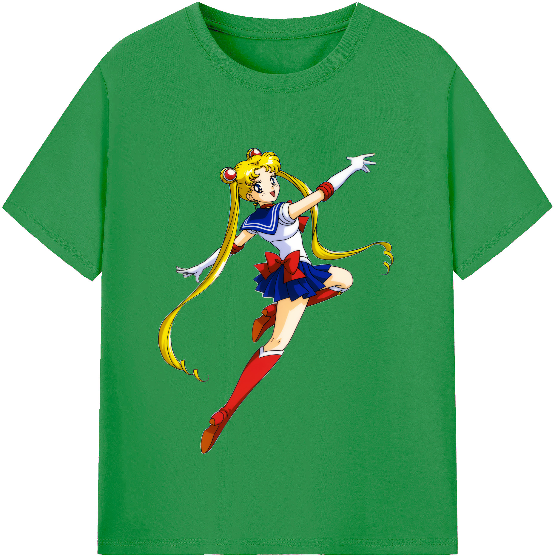 （画像用） 美少女戦士セーラームーン 月野 うさぎ つきの うさぎ Sailor Moon Tsukino Usagi レディースカジュアルプリントTシャツ（綿100％）