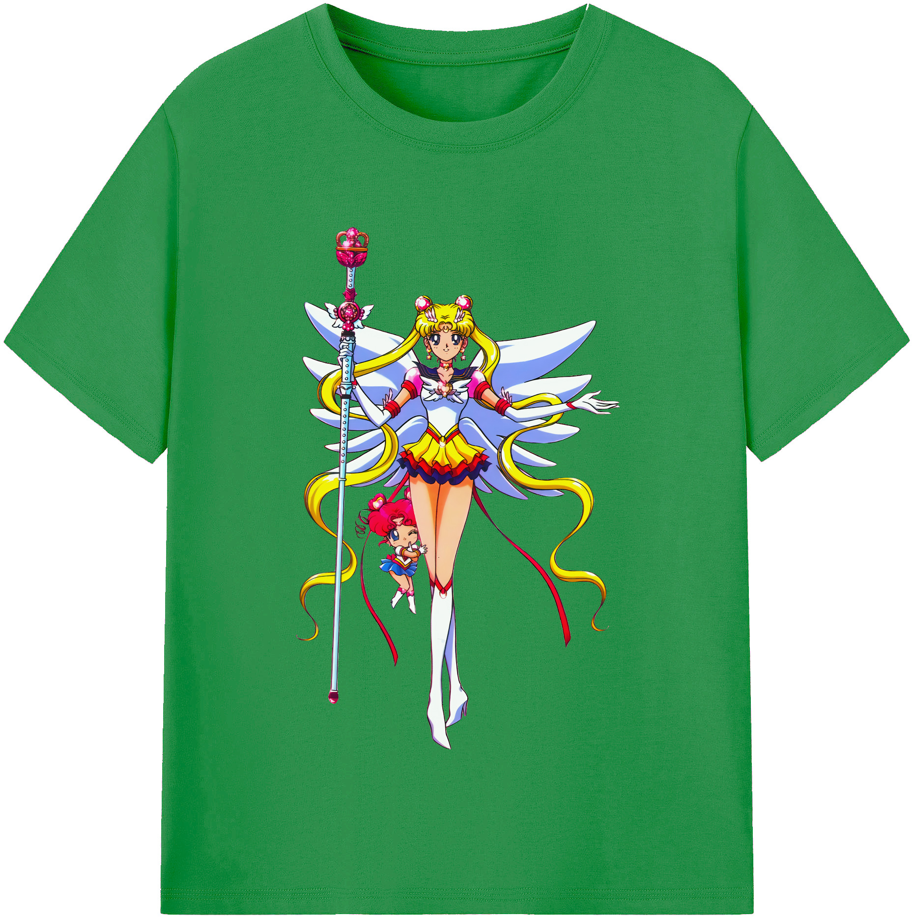 （画像用） 美少女戦士セーラームーン 月野 うさぎ つきの うさぎ Sailor Moon Tsukino Usagi レディースカジュアルプリントTシャツ（綿100％）