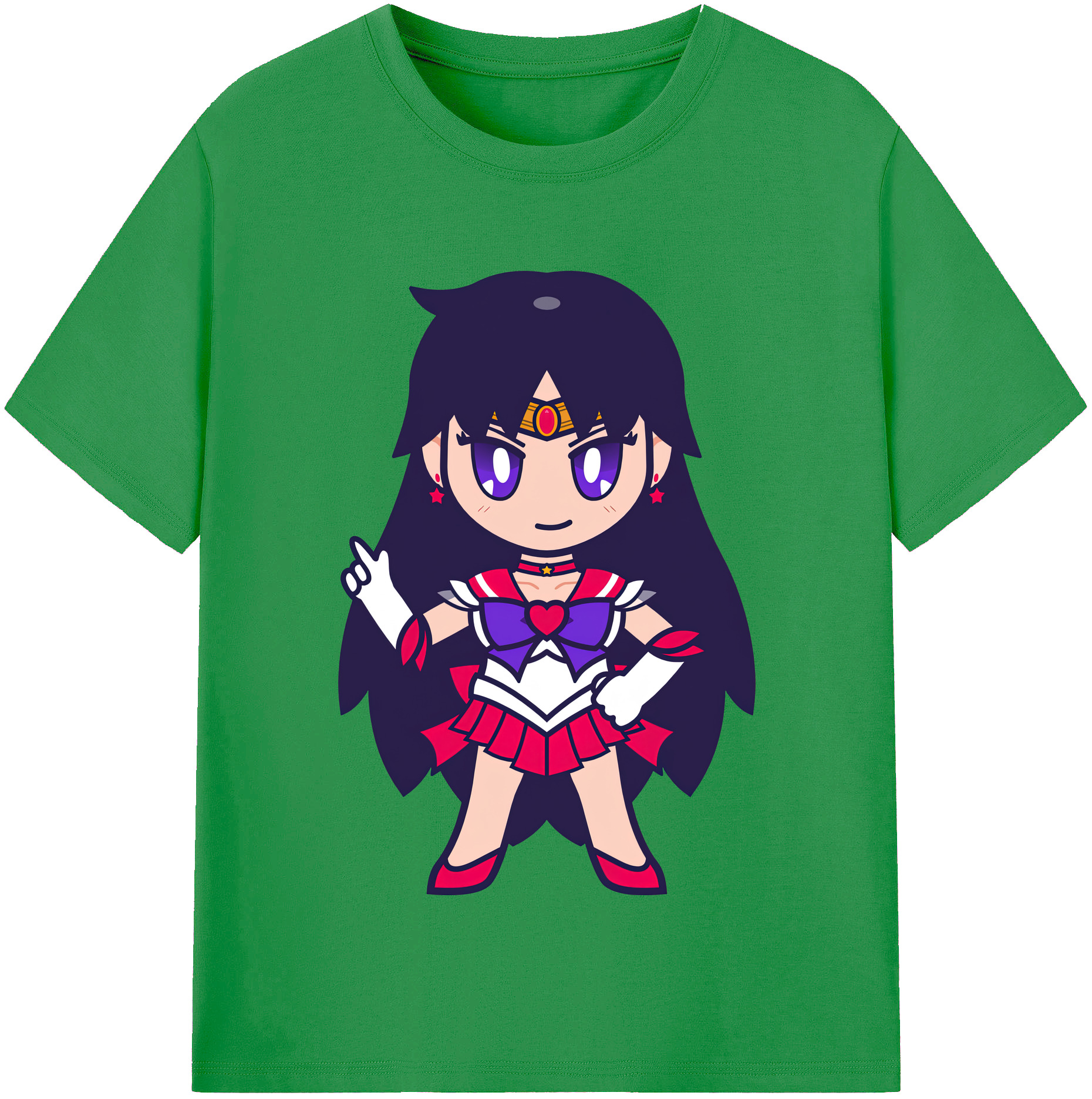 （画像用） 美少女戦士セーラームーン 火野レイ ひの レイ Sailor Moon Hino Rei （セーラーマーズ,Sailor Mars） レディースカジュアルプリントTシャツ（綿100％）