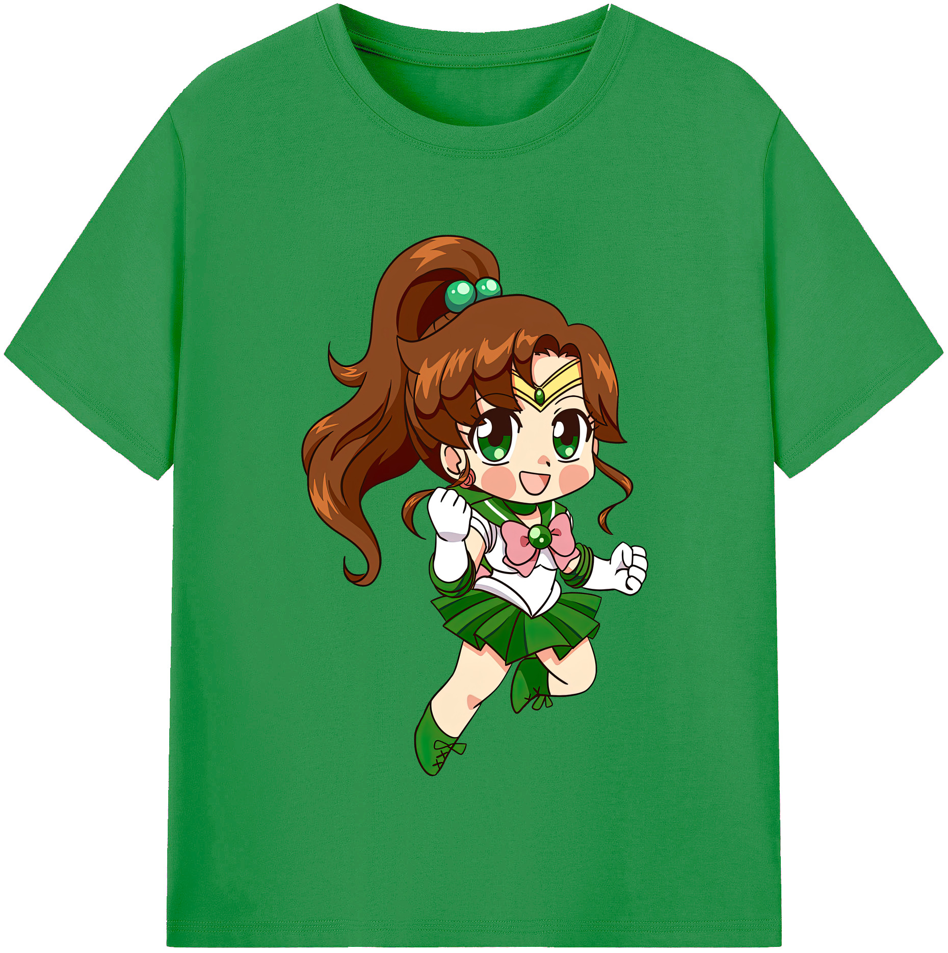 （画像用） 美少女戦士セーラームーン 木野 まこと きの まこと Sailor Moon Kino Makoto （セーラージュピター；Sailor Jupiter） レディースカジュアルプリントTシャツ（綿100％）