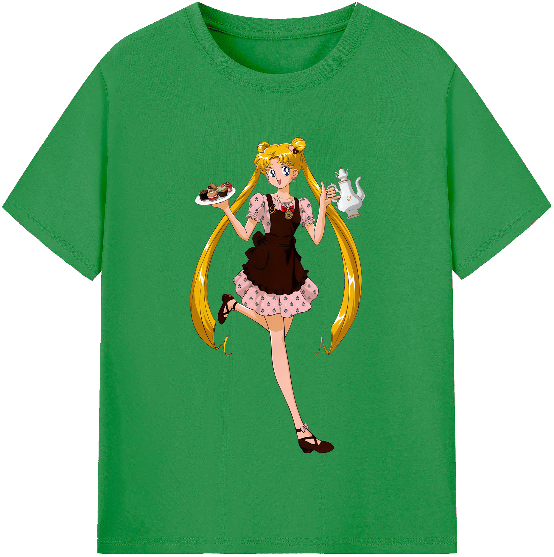 （画像用） 美少女戦士セーラームーン 愛野 美奈子 あいの みなこ Sailor Moon Aino Minako レディースカジュアルプリントTシャツ（綿100％）