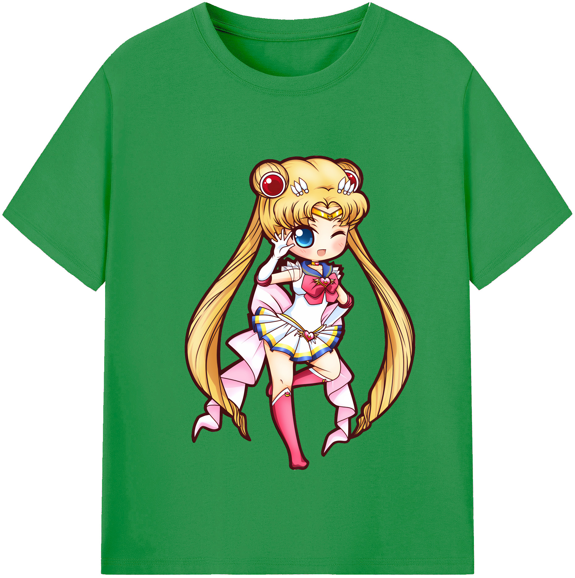 （画像用） 美少女戦士セーラームーン 月野 うさぎ つきの うさぎ Sailor Moon Tsukino Usagi レディースカジュアルプリントTシャツ（綿100％）
