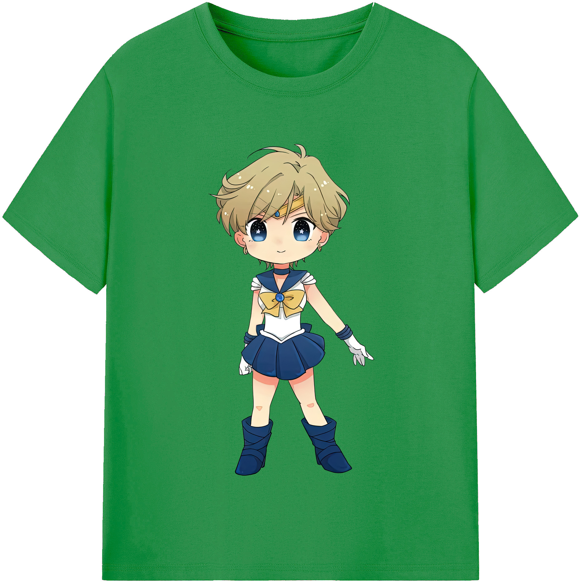 （画像用） 美少女戦士セーラームーン 天王はるか Sailor Moon Tenoh Haruka レディースカジュアルプリントTシャツ（綿100％）