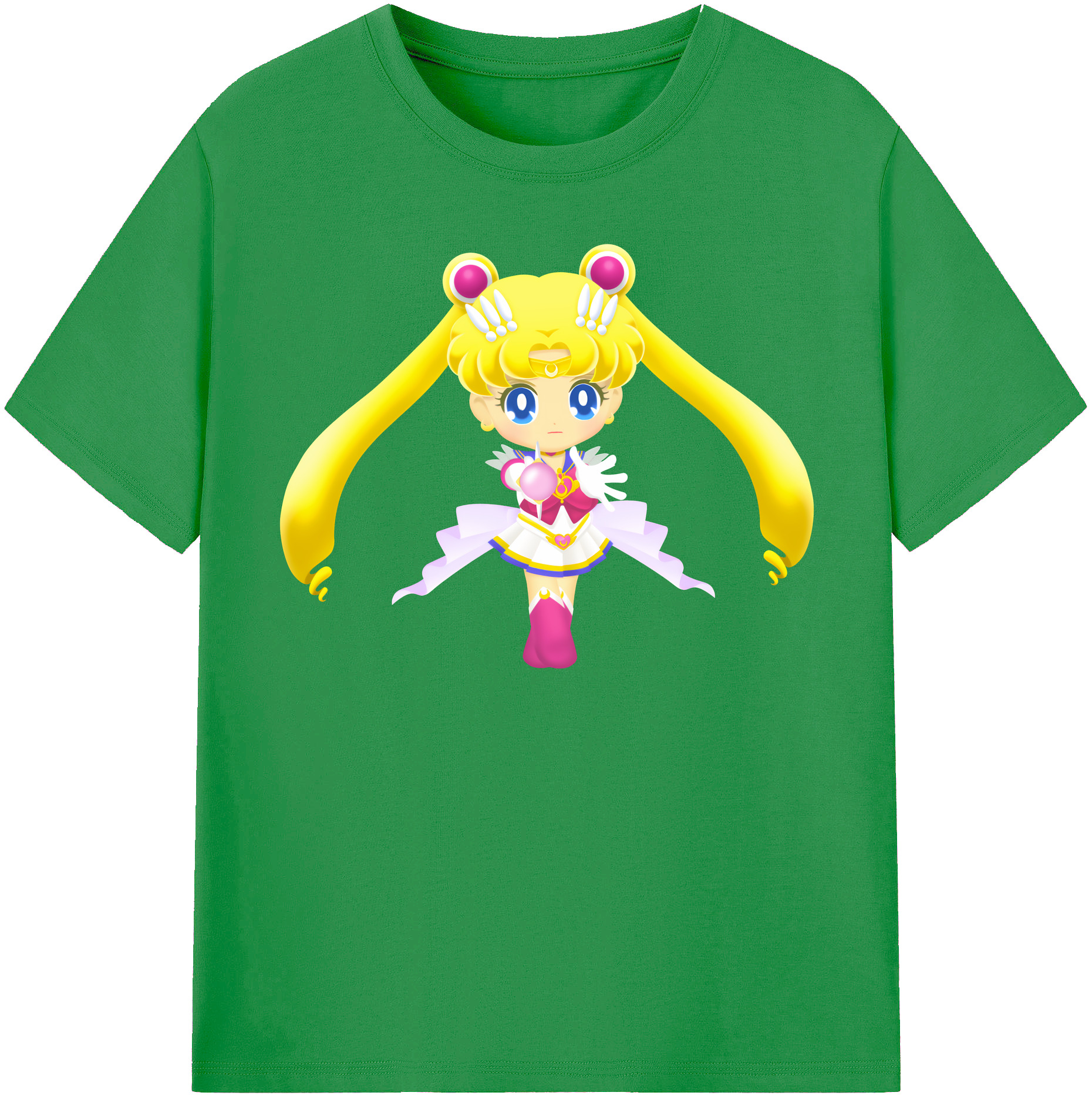 （画像用） 美少女戦士セーラームーン 月野 うさぎ つきの うさぎ Sailor Moon Tsukino Usagi レディースカジュアルプリントTシャツ（綿100％）
