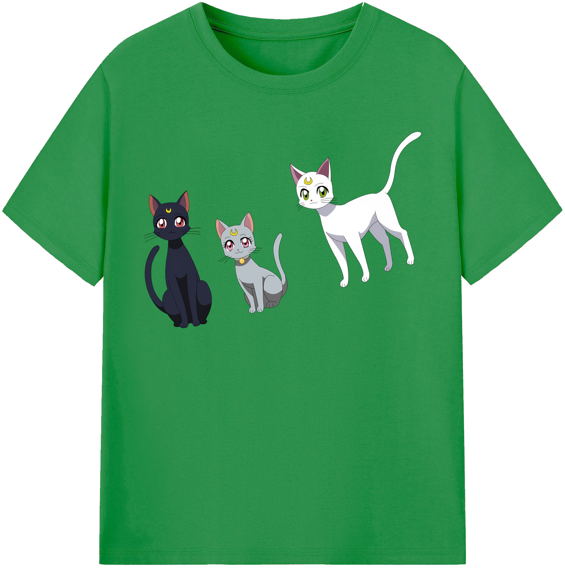 （画像用） 美少女戦士セーラームーン Sailor Moon レディースカジュアルプリントTシャツ（綿100％）