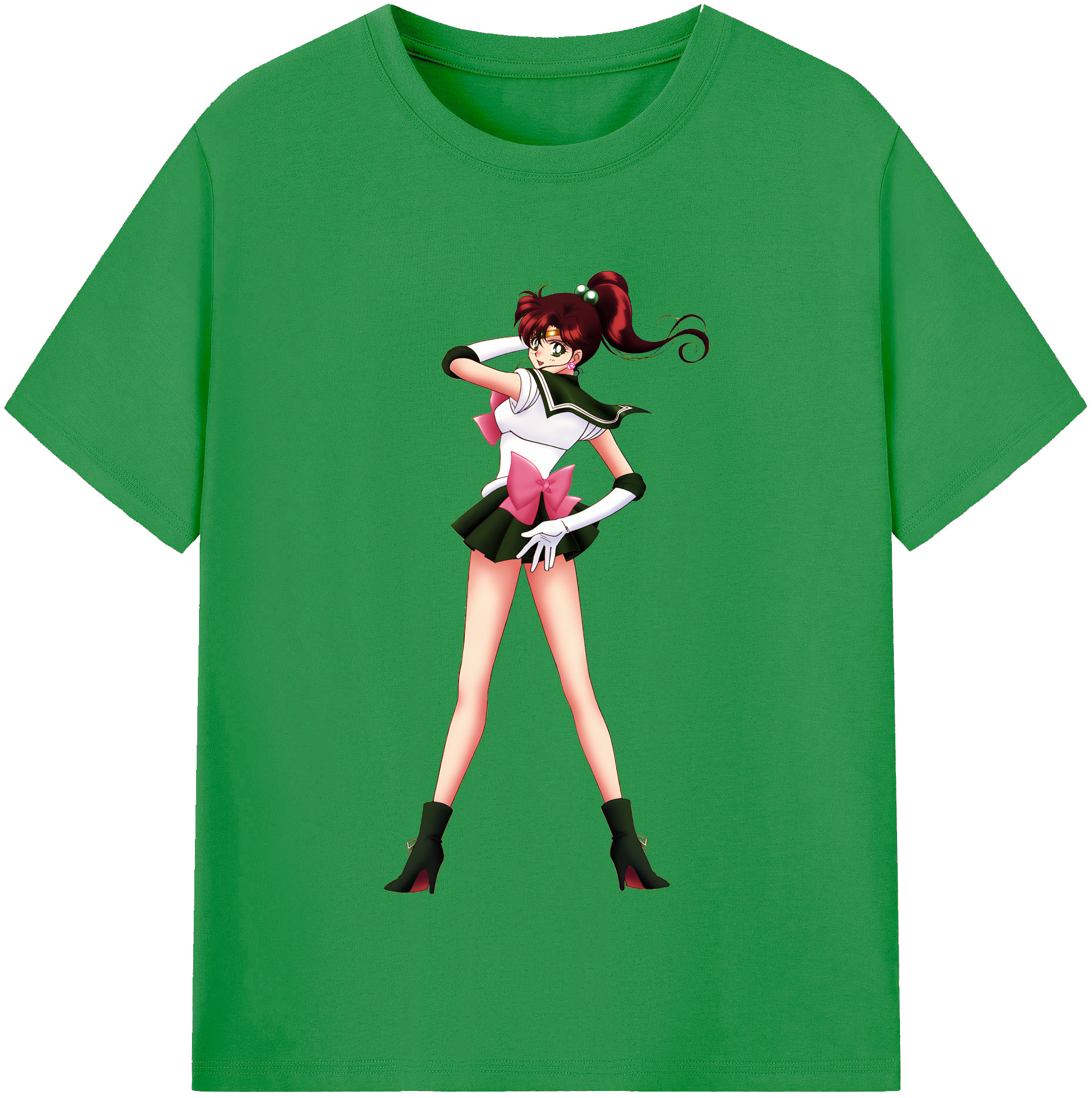 （画像用） 美少女戦士セーラームーン 木野 まこと きの まこと Sailor Moon Kino Makoto （セーラージュピター；Sailor Jupiter） レディースカジュアルプリントTシャツ（綿100％）