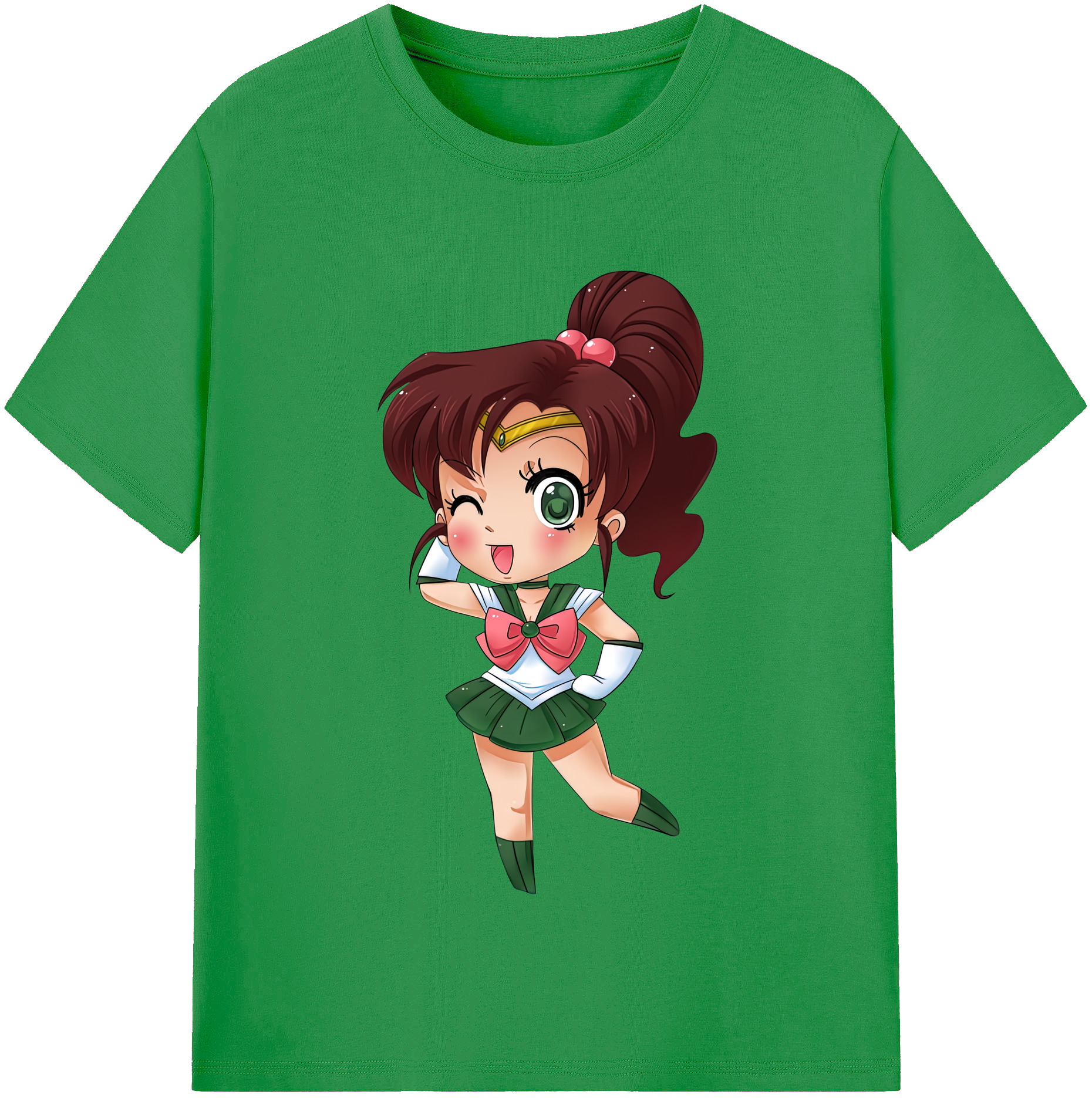 （画像用） 美少女戦士セーラームーン 木野 まこと きの まこと Sailor Moon Kino Makoto （セーラージュピター；Sailor Jupiter） レディースカジュアルプリントTシャツ（綿100％）