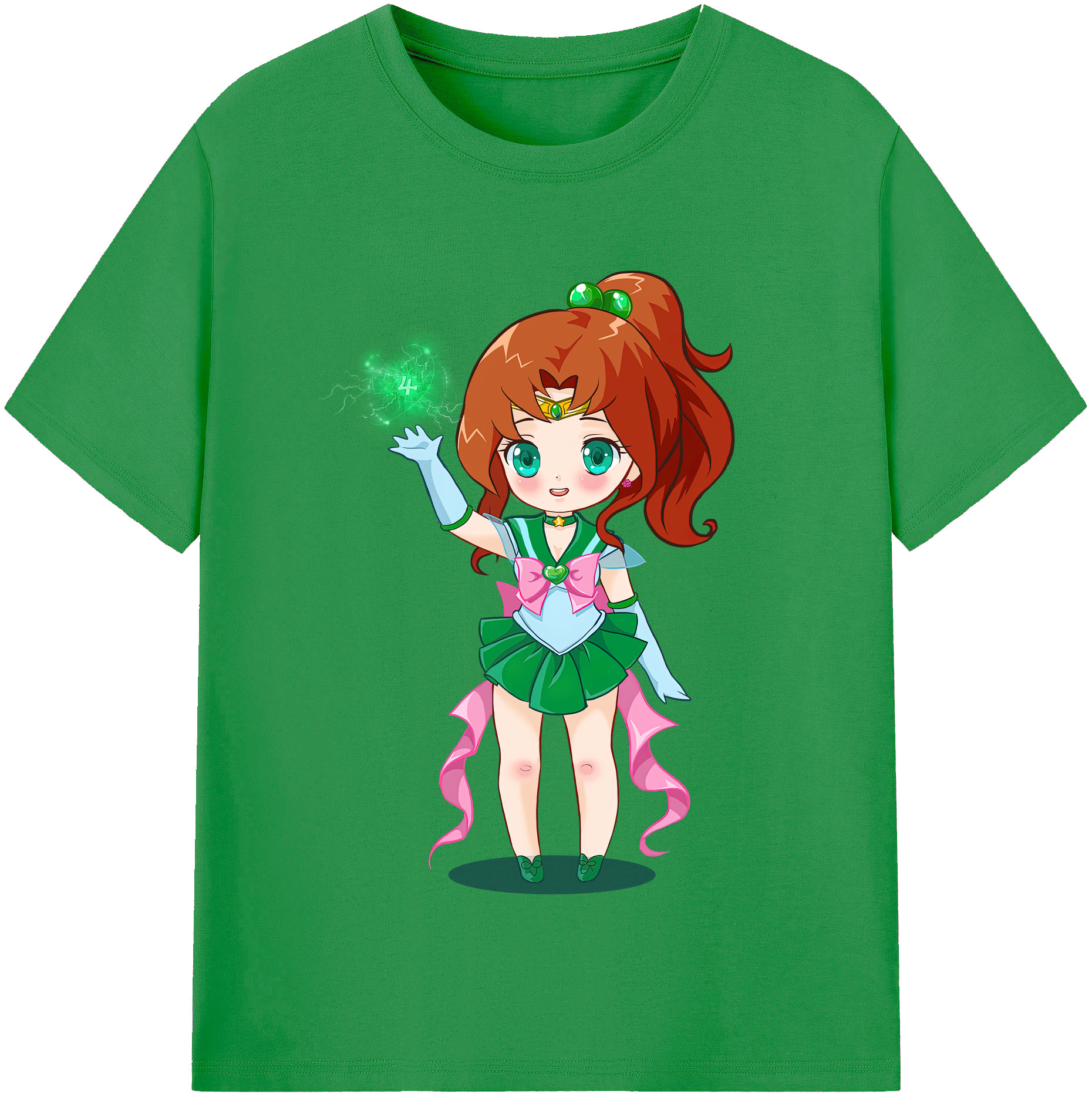 （画像用） 美少女戦士セーラームーン 木野 まこと きの まこと Sailor Moon Kino Makoto （セーラージュピター；Sailor Jupiter） レディースカジュアルプリントTシャツ（綿100％）