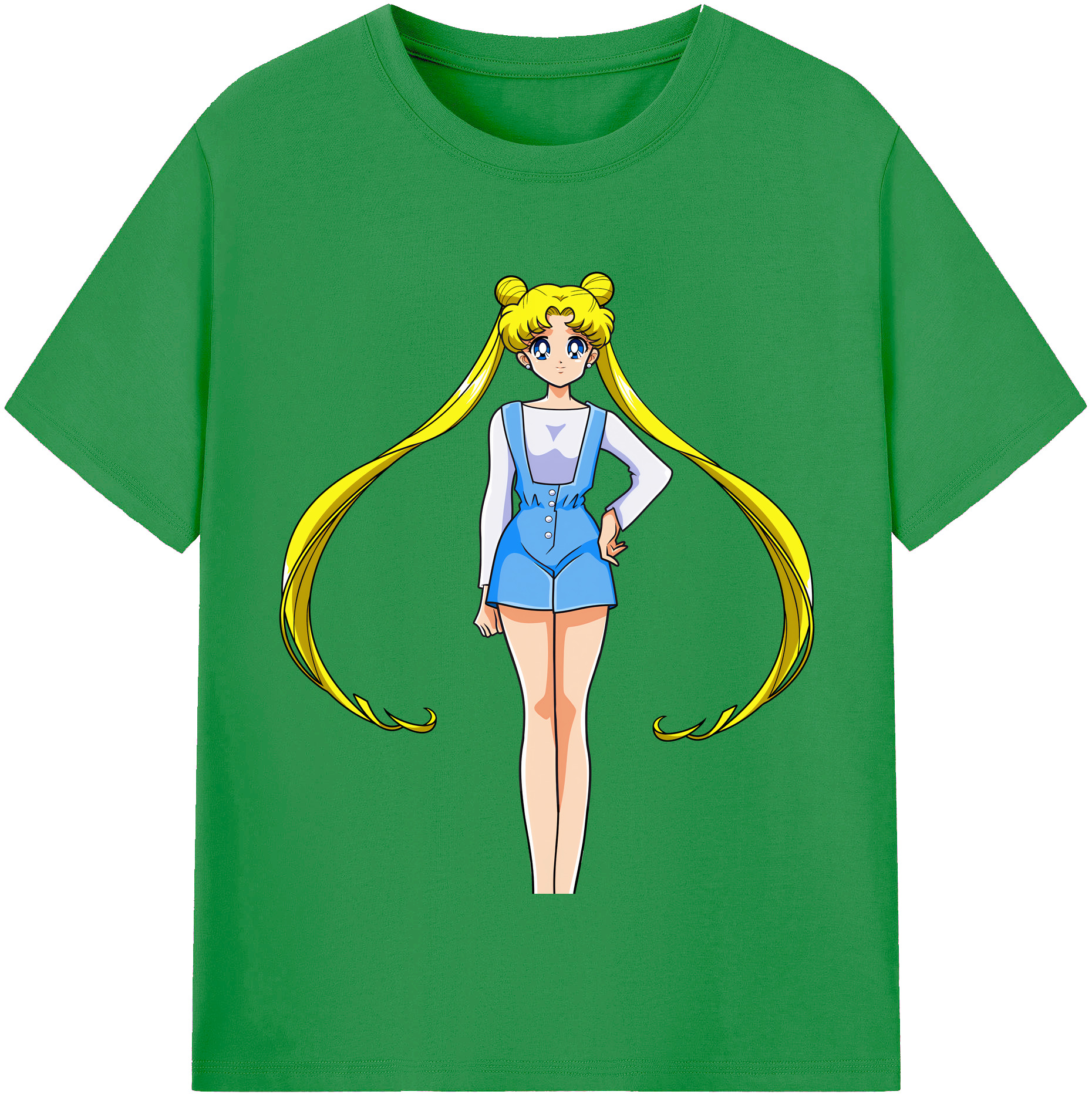 （画像用） 美少女戦士セーラームーン 愛野 美奈子 あいの みなこ Sailor Moon Aino Minako レディースカジュアルプリントTシャツ（綿100％）