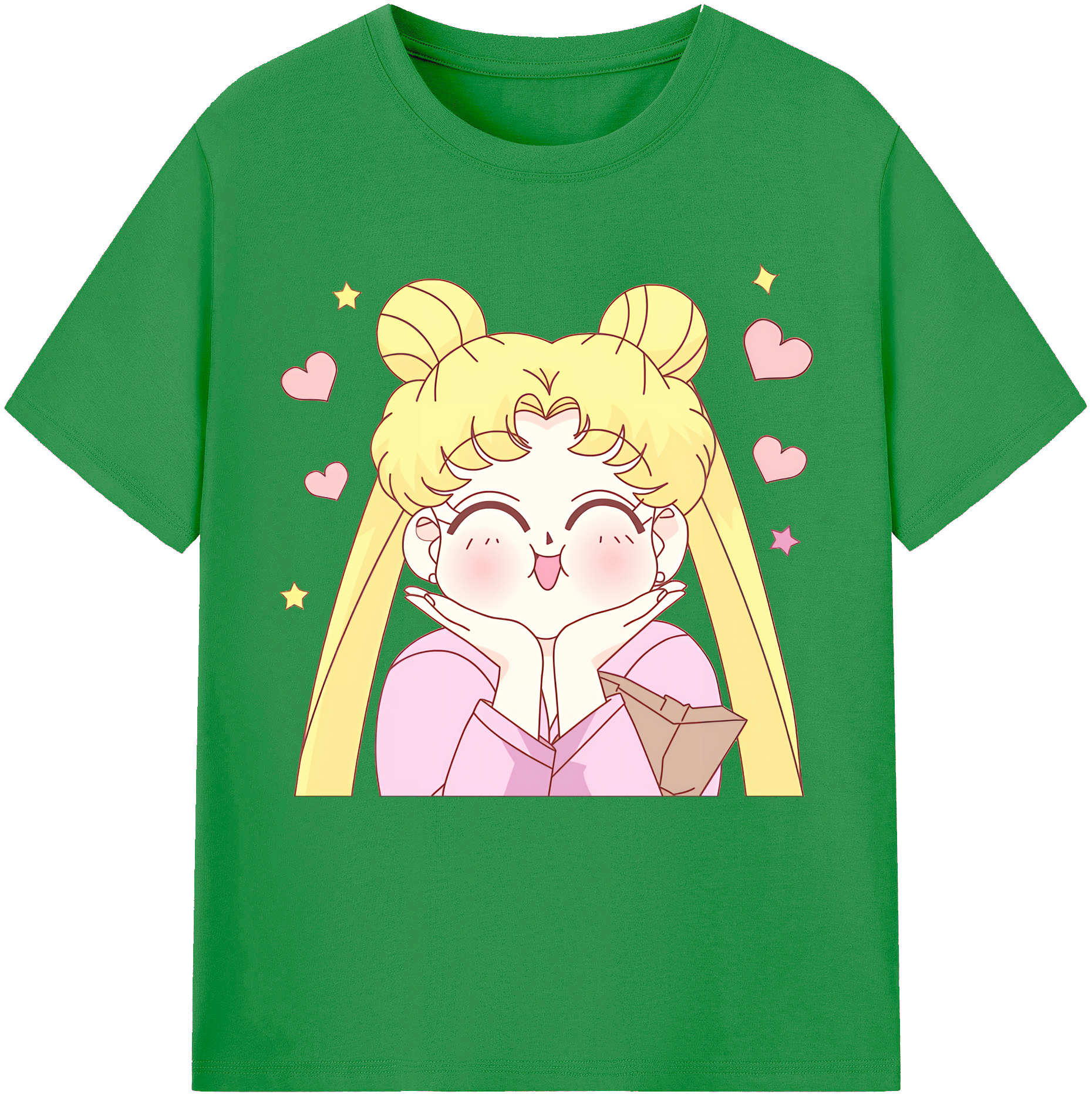 （画像用） 美少女戦士セーラームーン 愛野 美奈子 あいの みなこ Sailor Moon Aino Minako レディースカジュアルプリントTシャツ（綿100％）