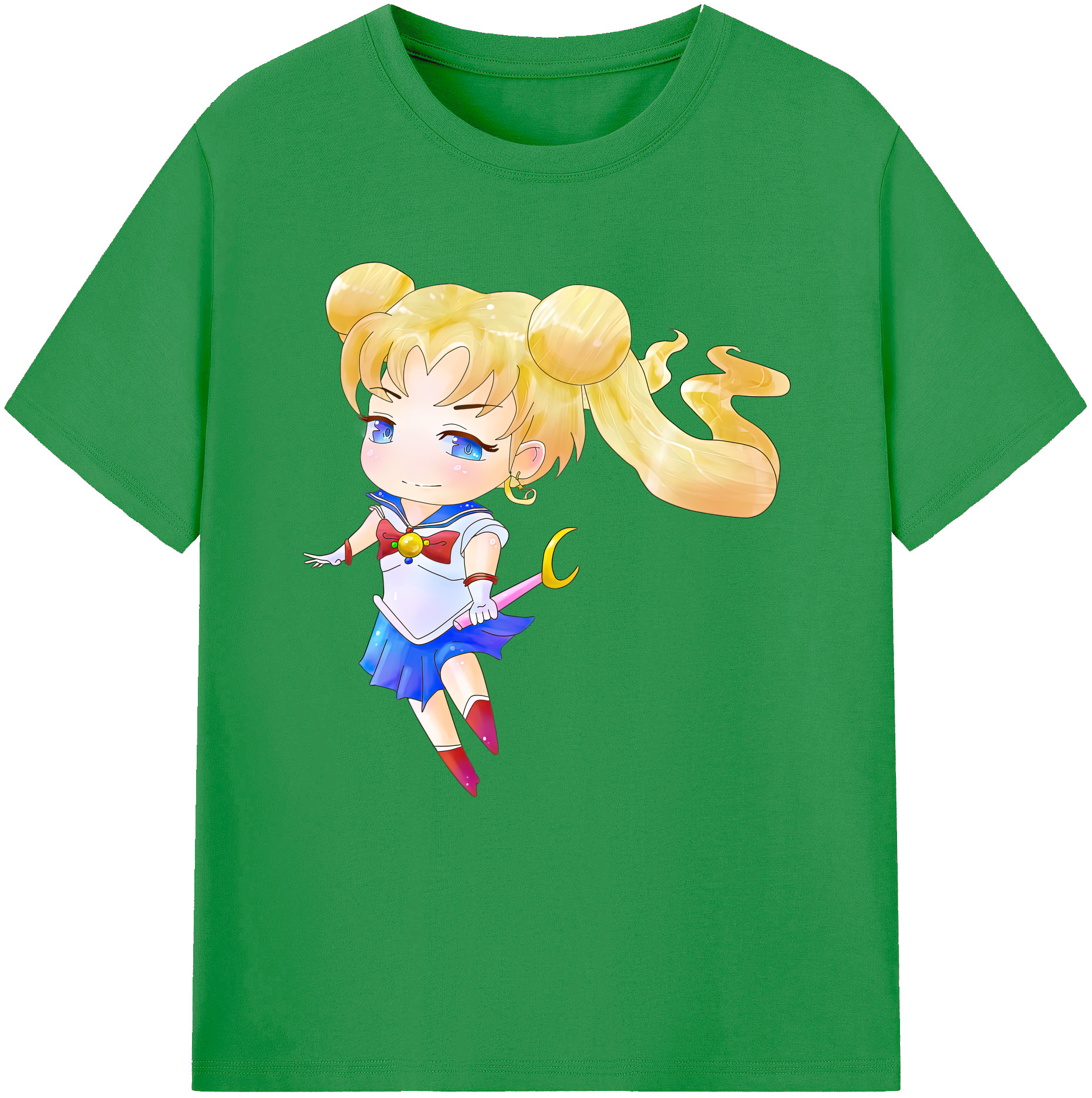 （画像用） 美少女戦士セーラームーン 愛野 美奈子 あいの みなこ Sailor Moon Aino Minako レディースカジュアルプリントTシャツ（綿100％）