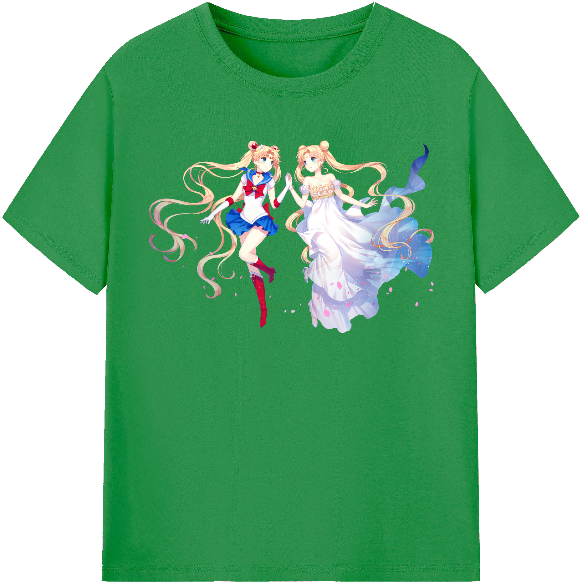 （画像用） 美少女戦士セーラームーン 月野 うさぎ つきの うさぎ Sailor Moon Tsukino Usagi レディースカジュアルプリントTシャツ（綿100％）