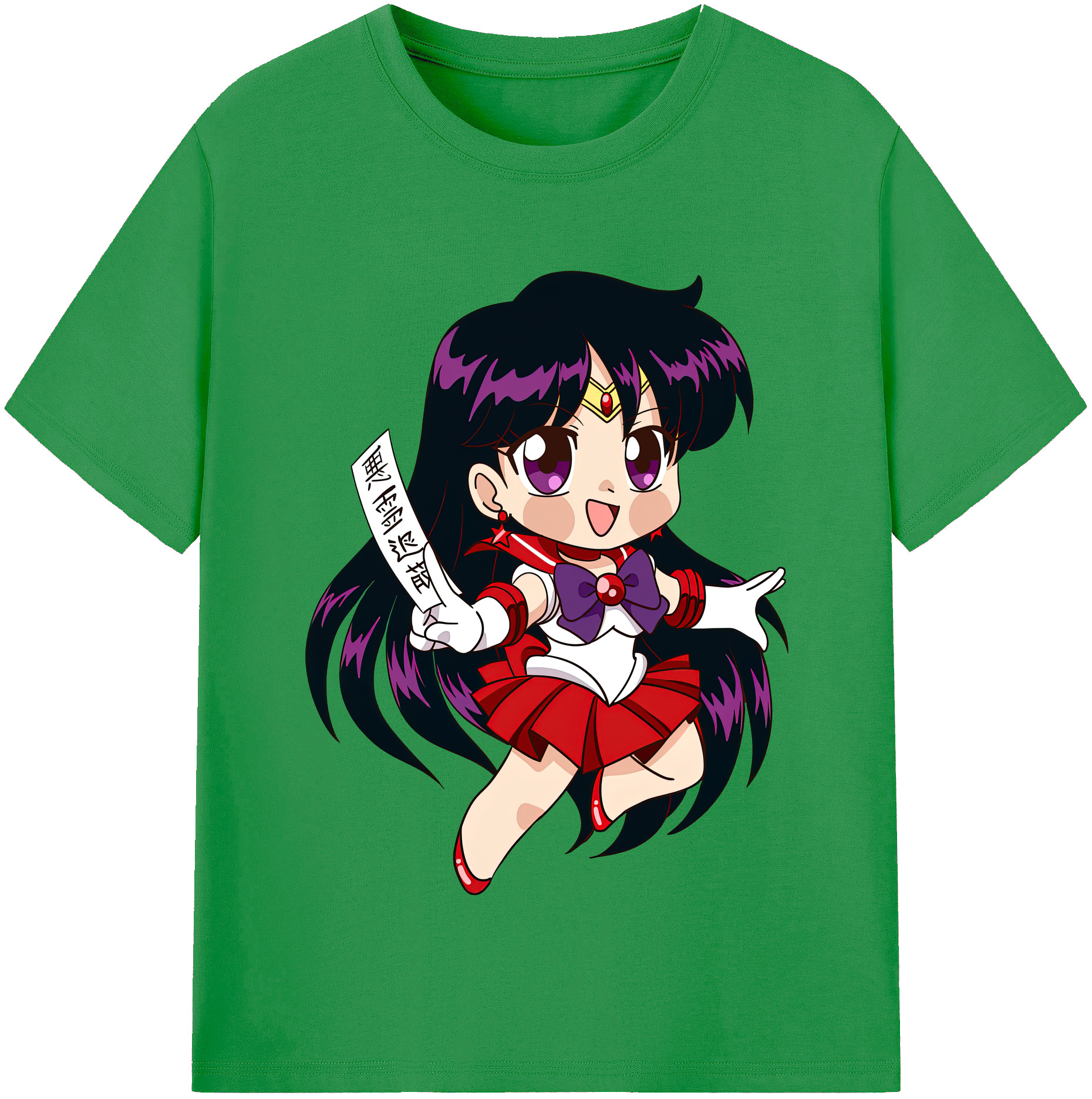 （画像用） 美少女戦士セーラームーン 火野レイ ひの レイ Sailor Moon Hino Rei （セーラーマーズ,Sailor Mars） レディースカジュアルプリントTシャツ（綿100％）