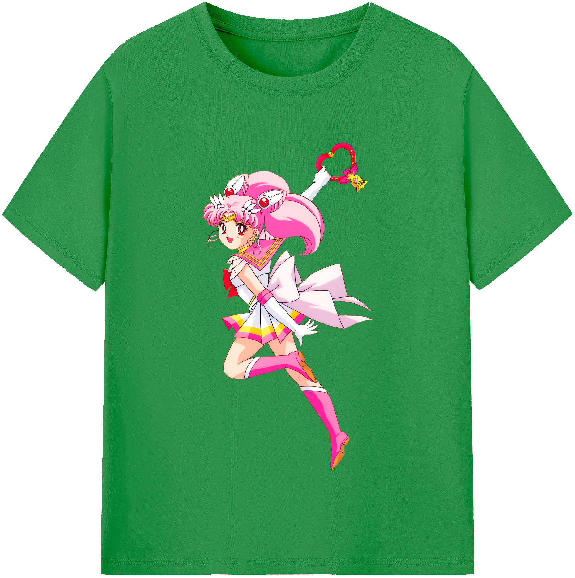 （画像用） 美少女戦士セーラームーン ちびうさ Sailor Moon Chibiusa Tsukino Usagi Small Lady Serenity レディースカジュアルプリントTシャツ（綿100％）