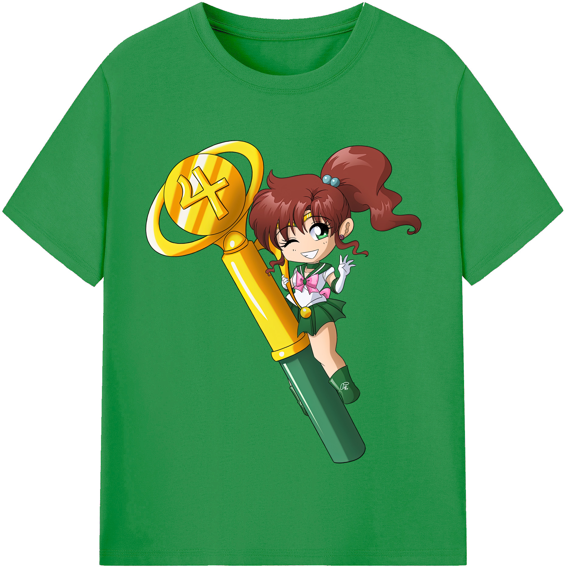 （画像用） 美少女戦士セーラームーン 木野 まこと きの まこと Sailor Moon Kino Makoto （セーラージュピター；Sailor Jupiter） レディースカジュアルプリントTシャツ（綿100％）