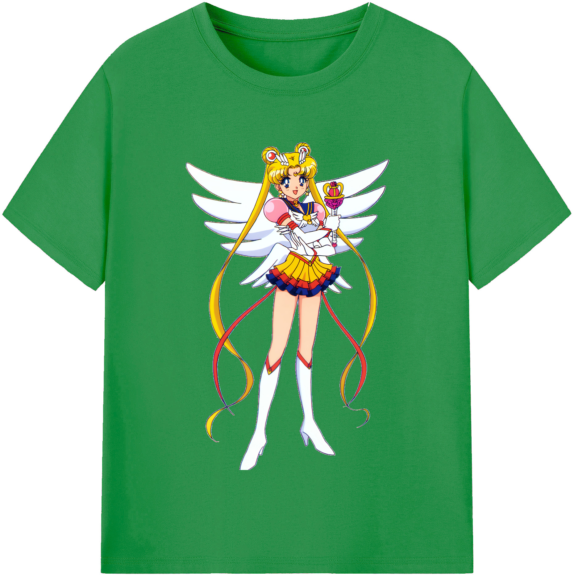 （画像用） 美少女戦士セーラームーン 月野 うさぎ つきの うさぎ Sailor Moon Tsukino Usagi レディースカジュアルプリントTシャツ（綿100％）