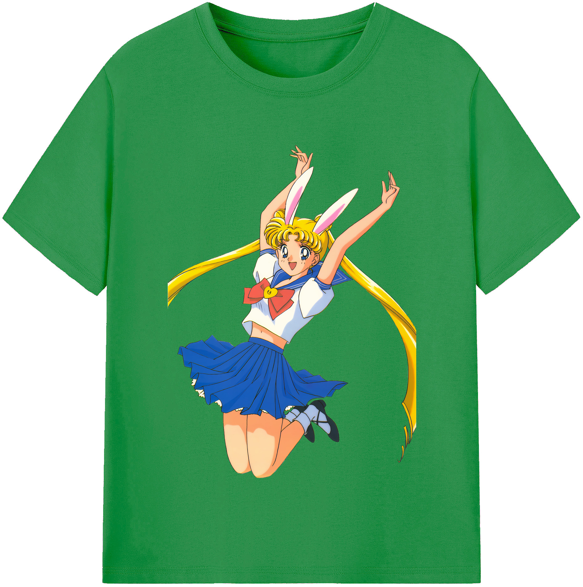 （画像用） 美少女戦士セーラームーン 愛野 美奈子 あいの みなこ Sailor Moon Aino Minako レディースカジュアルプリントTシャツ（綿100％）