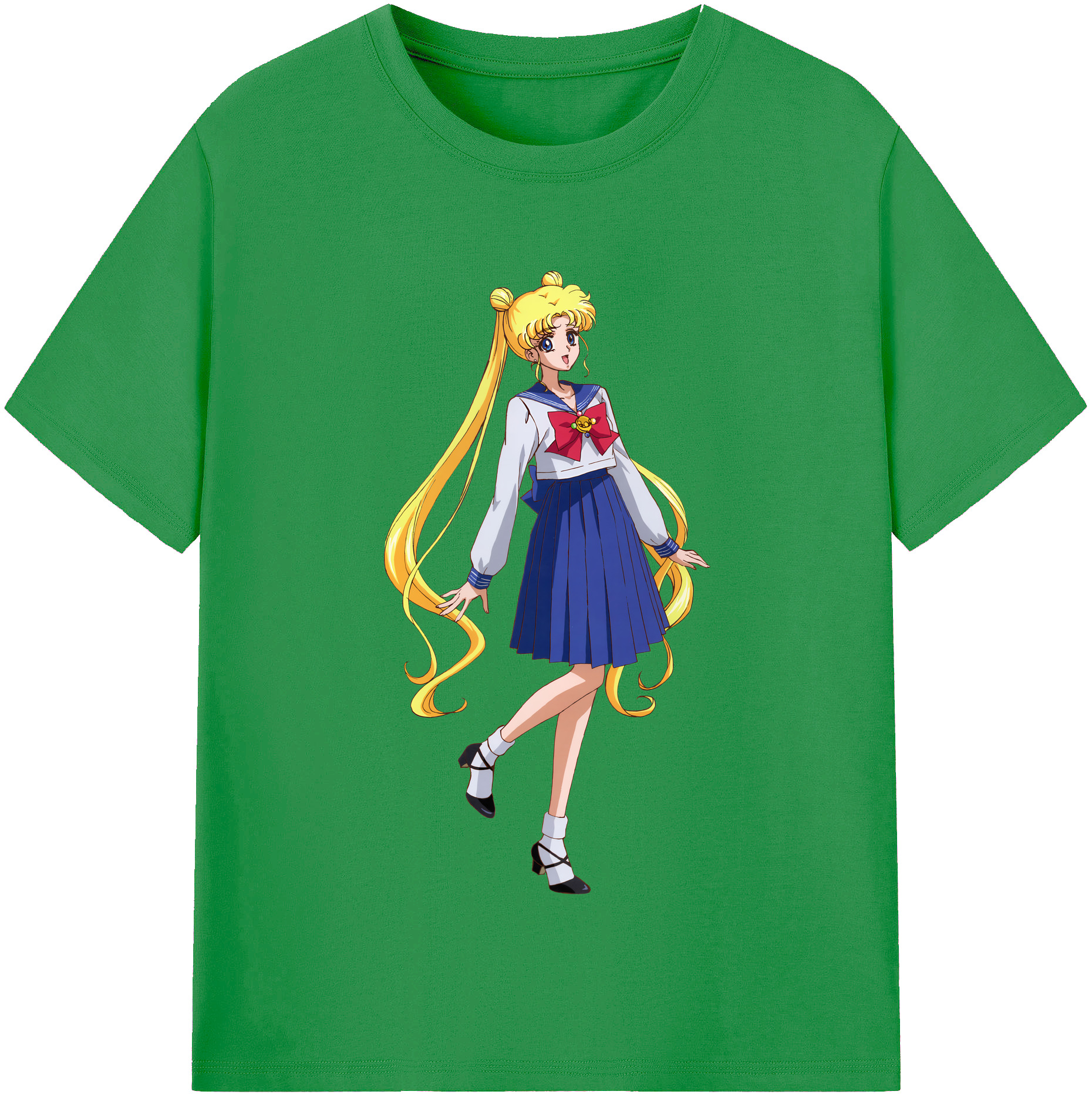 （画像用） 美少女戦士セーラームーン 愛野 美奈子 あいの みなこ Sailor Moon Aino Minako レディースカジュアルプリントTシャツ（綿100％）