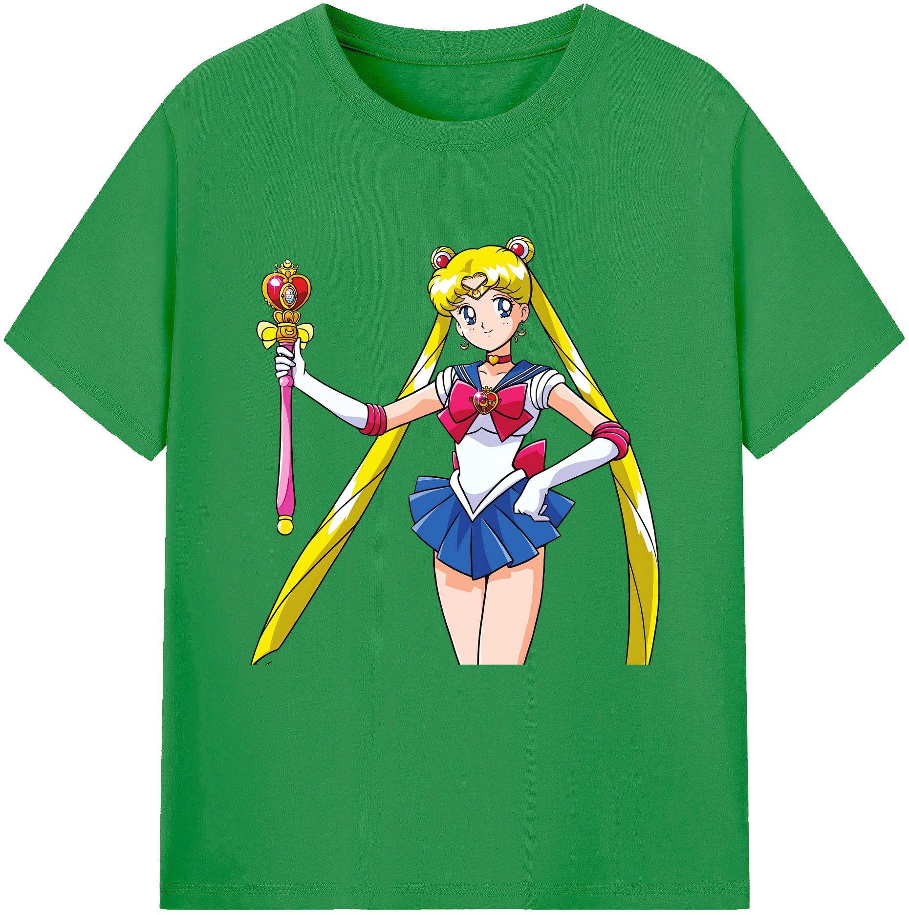 （画像用） 美少女戦士セーラームーン 月野 うさぎ つきの うさぎ Sailor Moon Tsukino Usagi レディースカジュアルプリントTシャツ（綿100％）