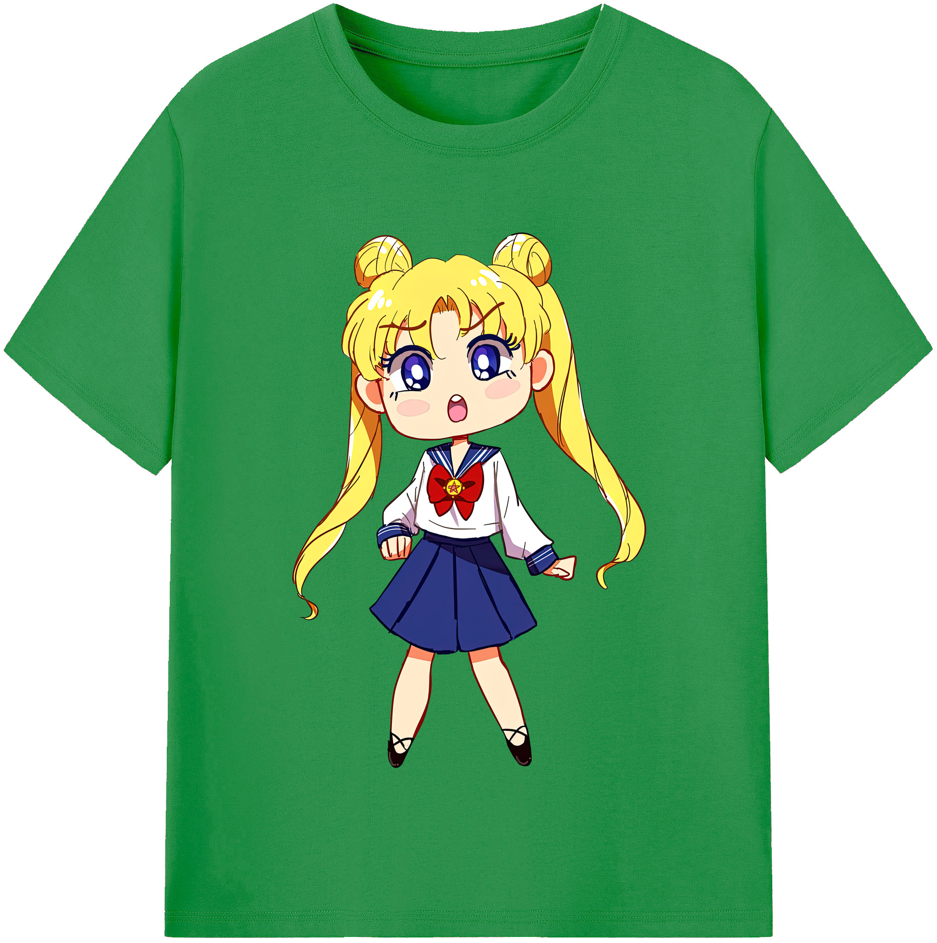 （画像用） 美少女戦士セーラームーン 愛野 美奈子 あいの みなこ Sailor Moon Aino Minako レディースカジュアルプリントTシャツ（綿100％）
