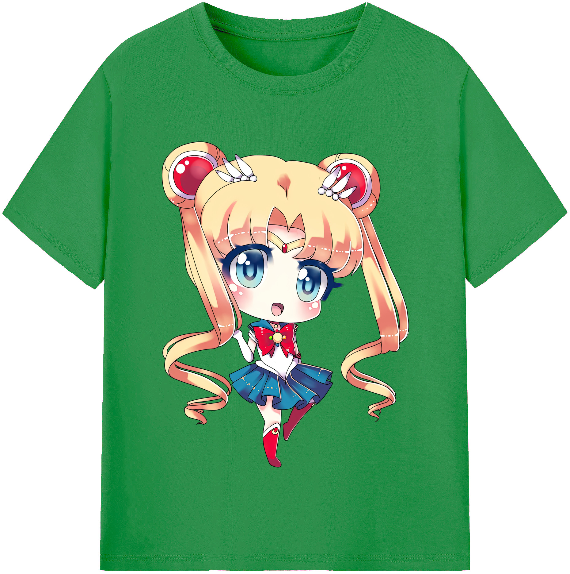（画像用） 美少女戦士セーラームーン 月野 うさぎ つきの うさぎ Sailor Moon Tsukino Usagi レディースカジュアルプリントTシャツ（綿100％）