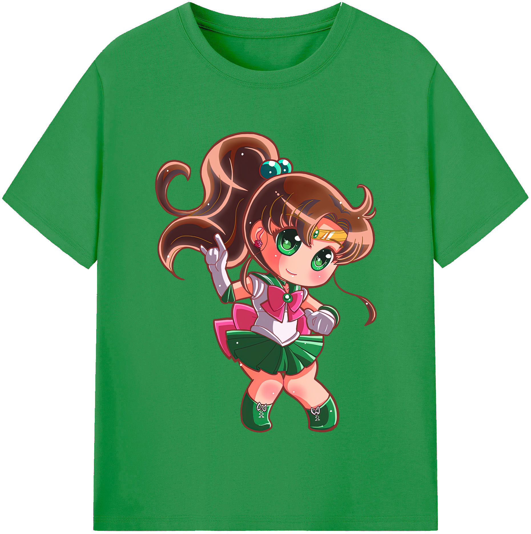 （画像用） 美少女戦士セーラームーン 木野 まこと きの まこと Sailor Moon Kino Makoto （セーラージュピター；Sailor Jupiter） レディースカジュアルプリントTシャツ（綿100％）