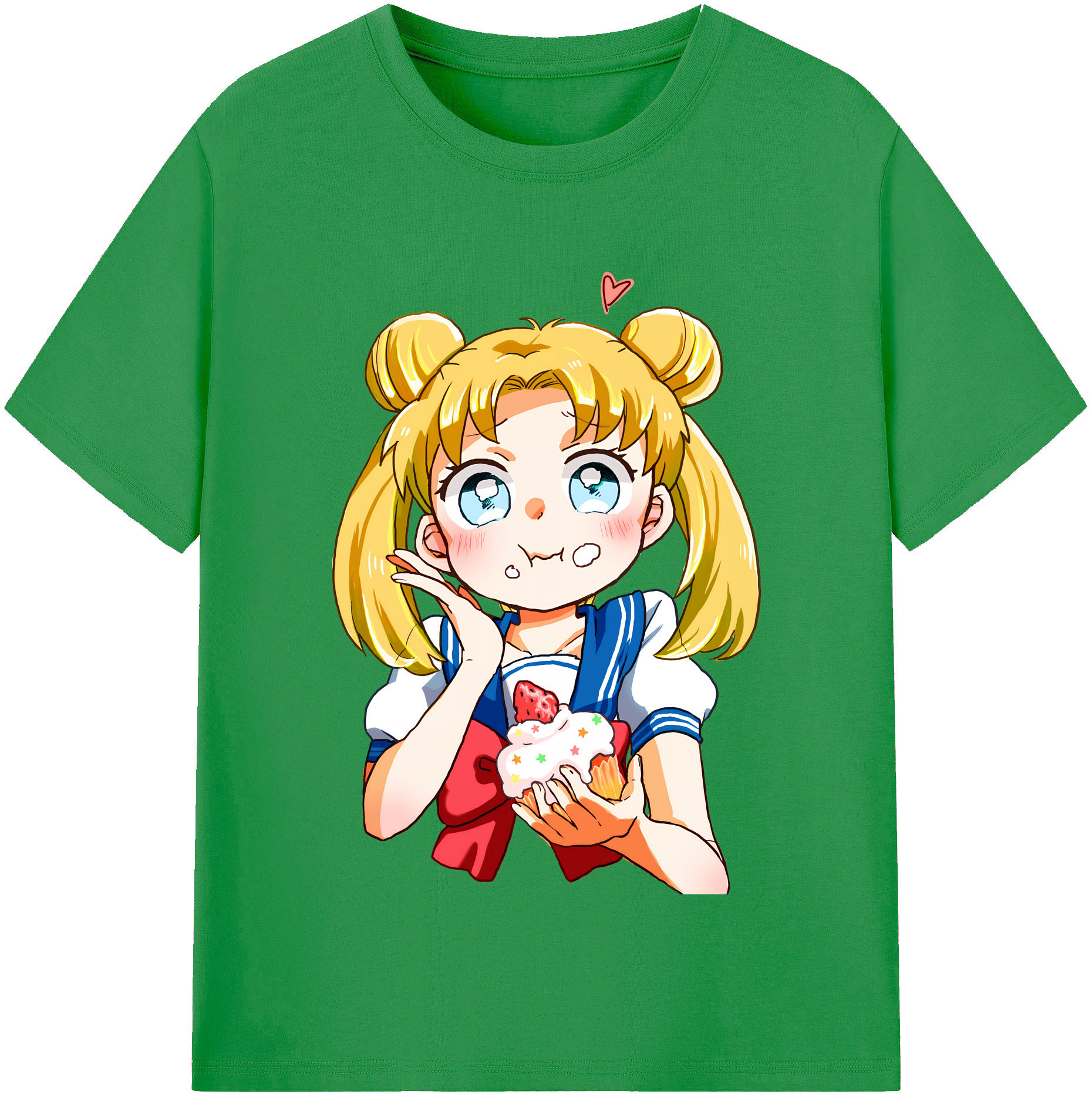 （画像用） 美少女戦士セーラームーン 愛野 美奈子 あいの みなこ Sailor Moon Aino Minako レディースカジュアルプリントTシャツ（綿100％）