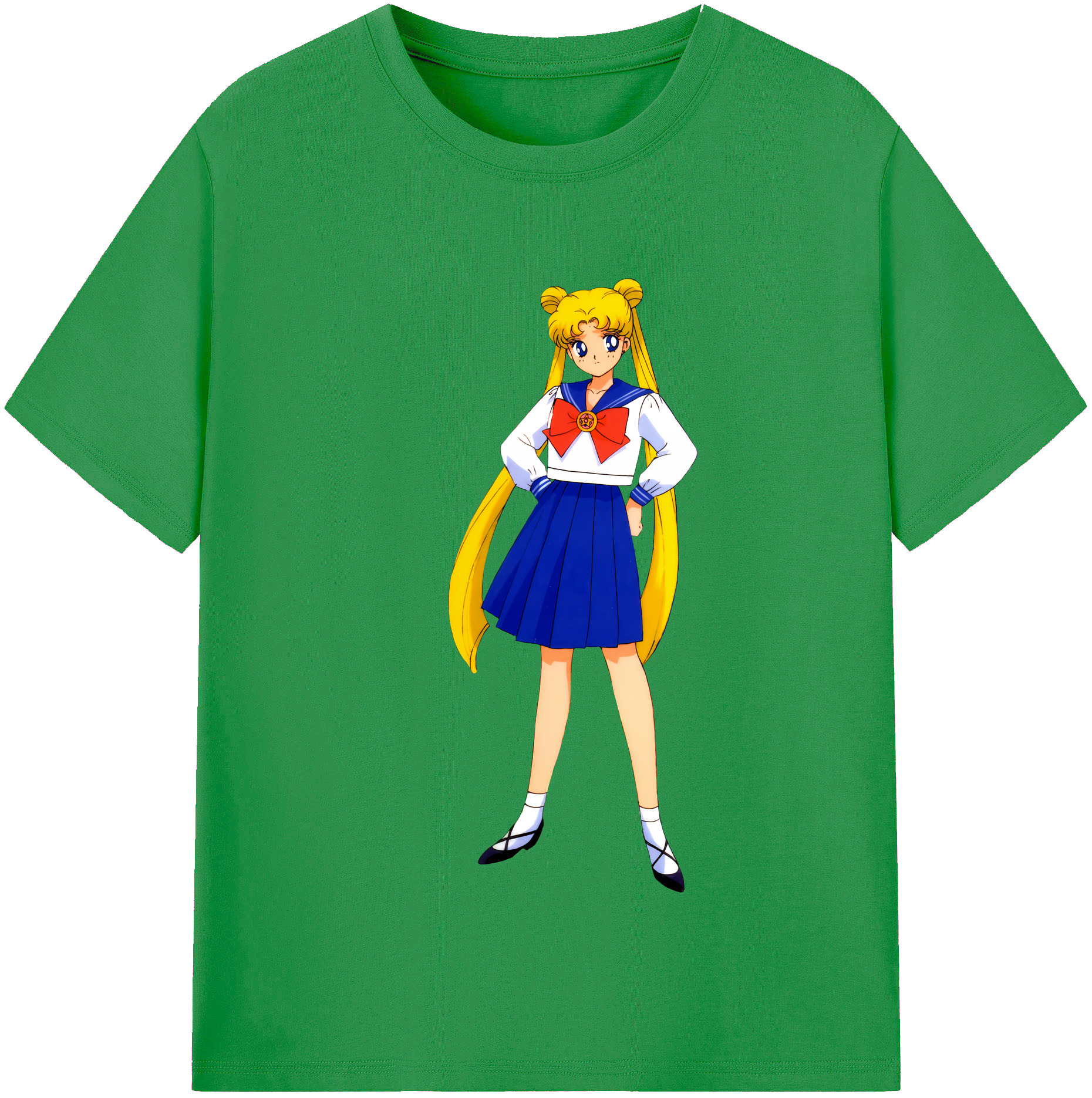 （画像用） 美少女戦士セーラームーン 愛野 美奈子 あいの みなこ Sailor Moon Aino Minako レディースカジュアルプリントTシャツ（綿100％）