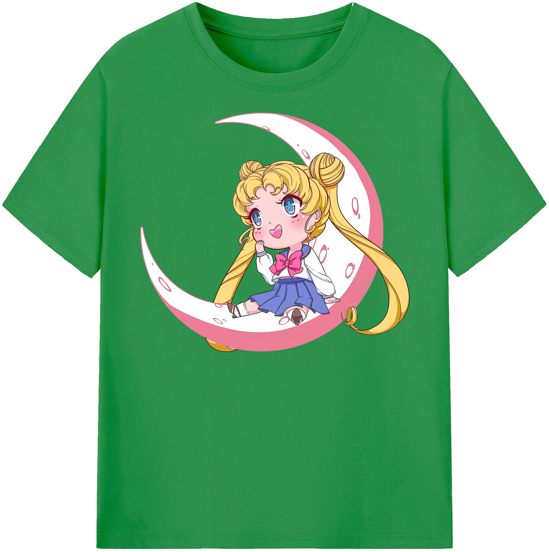 （画像用） 美少女戦士セーラームーン 愛野 美奈子 あいの みなこ Sailor Moon Aino Minako レディースカジュアルプリントTシャツ（綿100％）