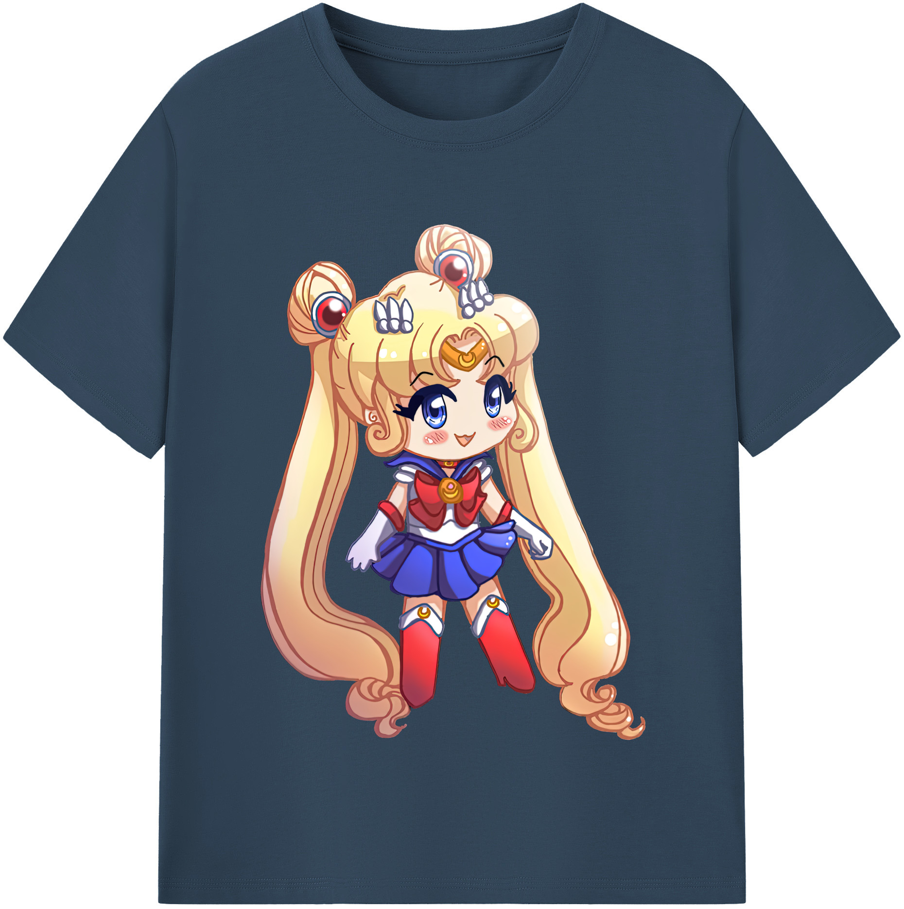 （画像用） 美少女戦士セーラームーン 月野 うさぎ つきの うさぎ Sailor Moon Tsukino Usagi レディースカジュアルプリントTシャツ（綿100％）