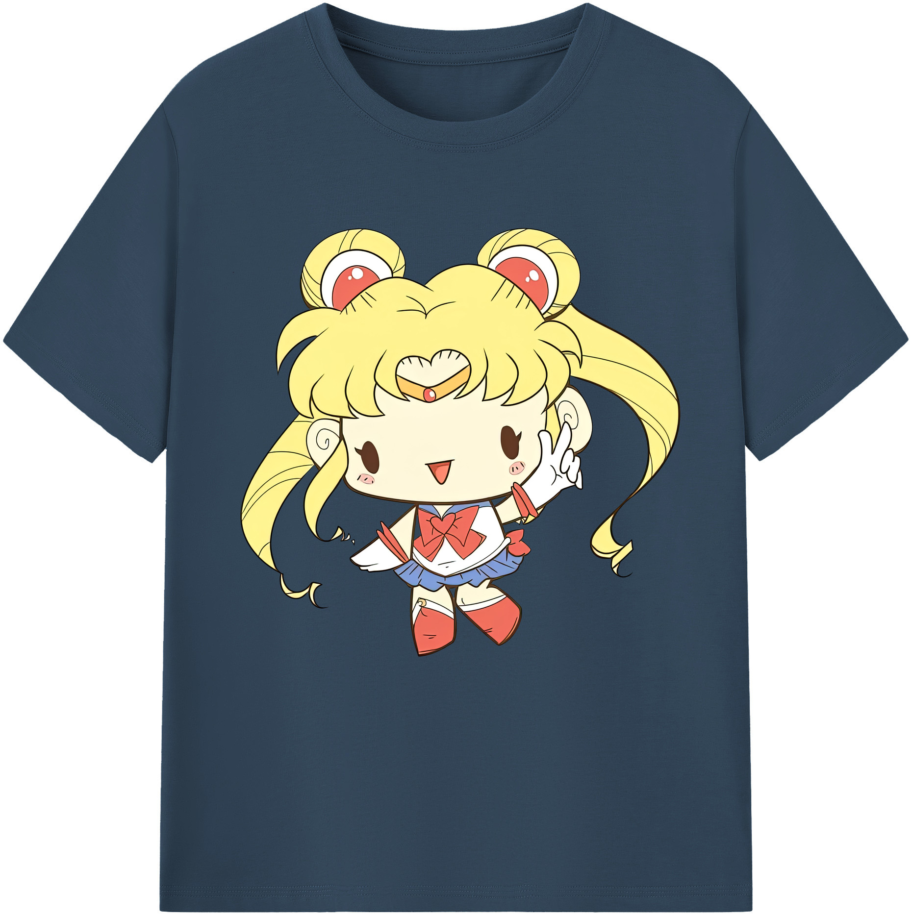 （画像用） 美少女戦士セーラームーン 月野 うさぎ つきの うさぎ Sailor Moon Tsukino Usagi レディースカジュアルプリントTシャツ（綿100％）