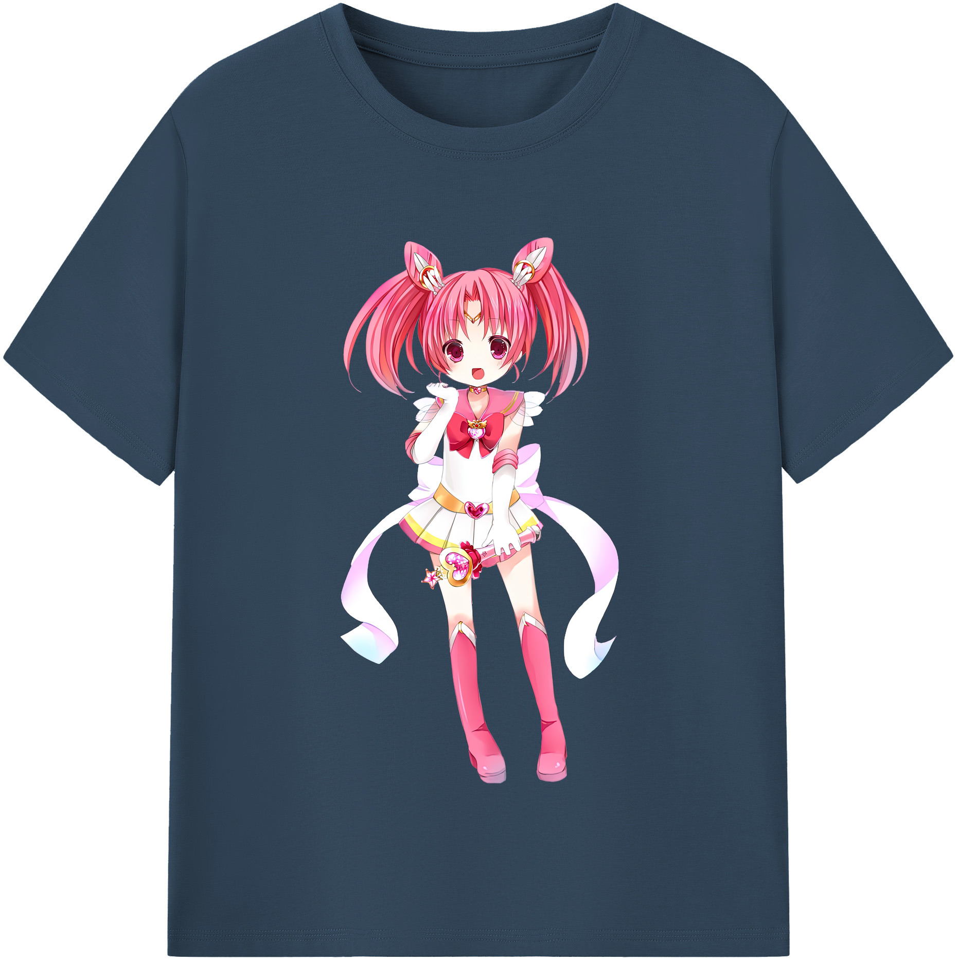 （画像用） 美少女戦士セーラームーン ちびうさ Sailor Moon Chibiusa Tsukino Usagi Small Lady Serenity レディースカジュアルプリントTシャツ（綿100％）