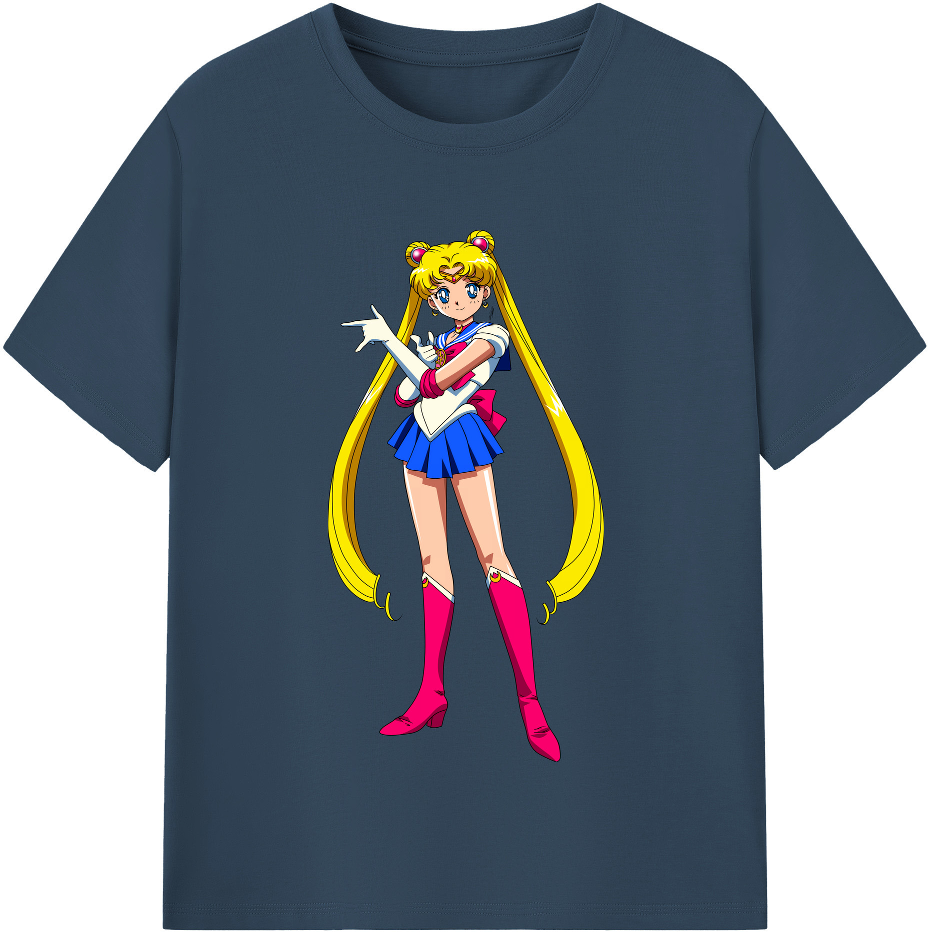 （画像用） 美少女戦士セーラームーン 月野 うさぎ つきの うさぎ Sailor Moon Tsukino Usagi レディースカジュアルプリントTシャツ（綿100％）