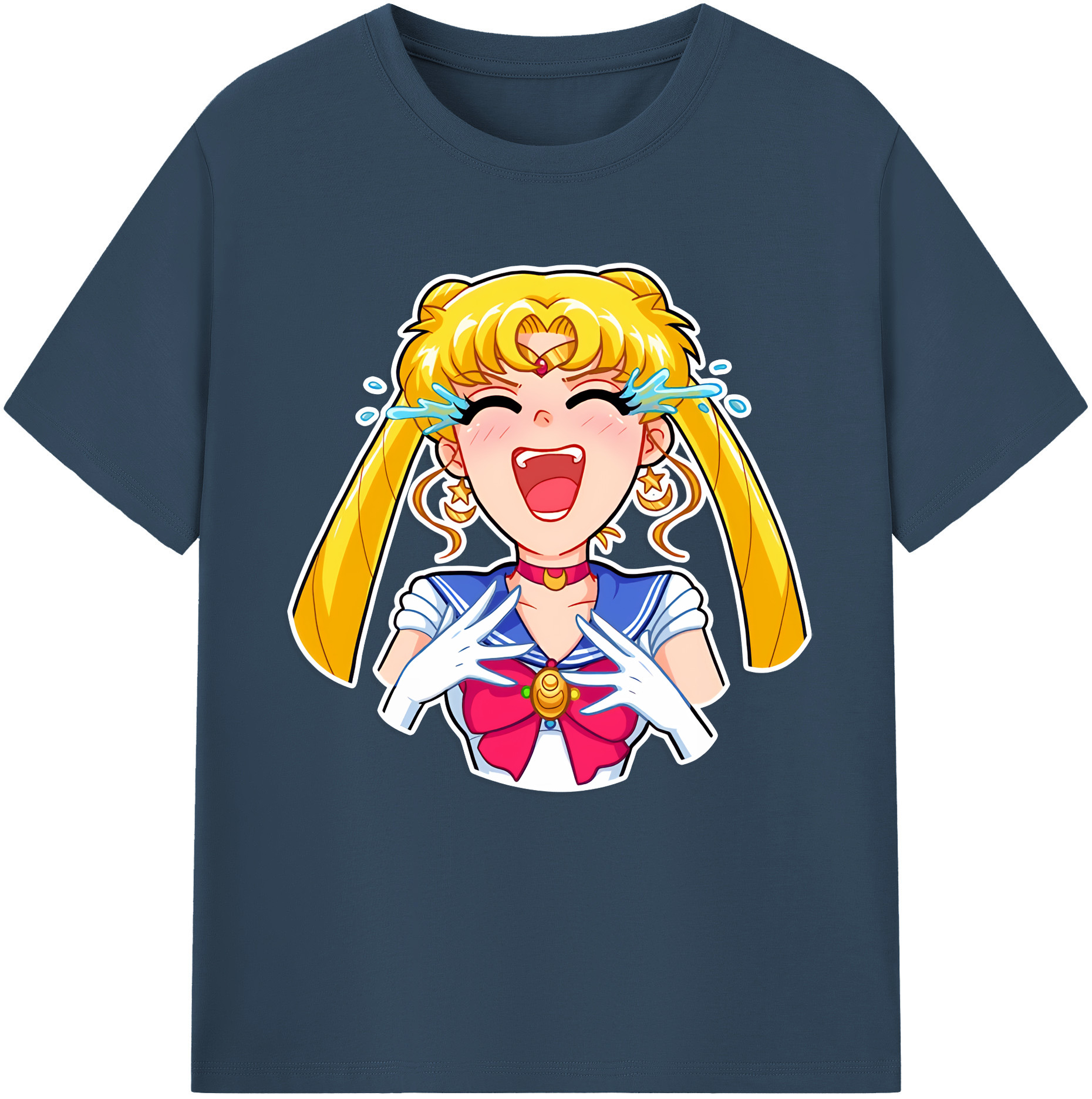 （画像用） 美少女戦士セーラームーン 月野 うさぎ つきの うさぎ Sailor Moon Tsukino Usagi レディースカジュアルプリントTシャツ（綿100％）
