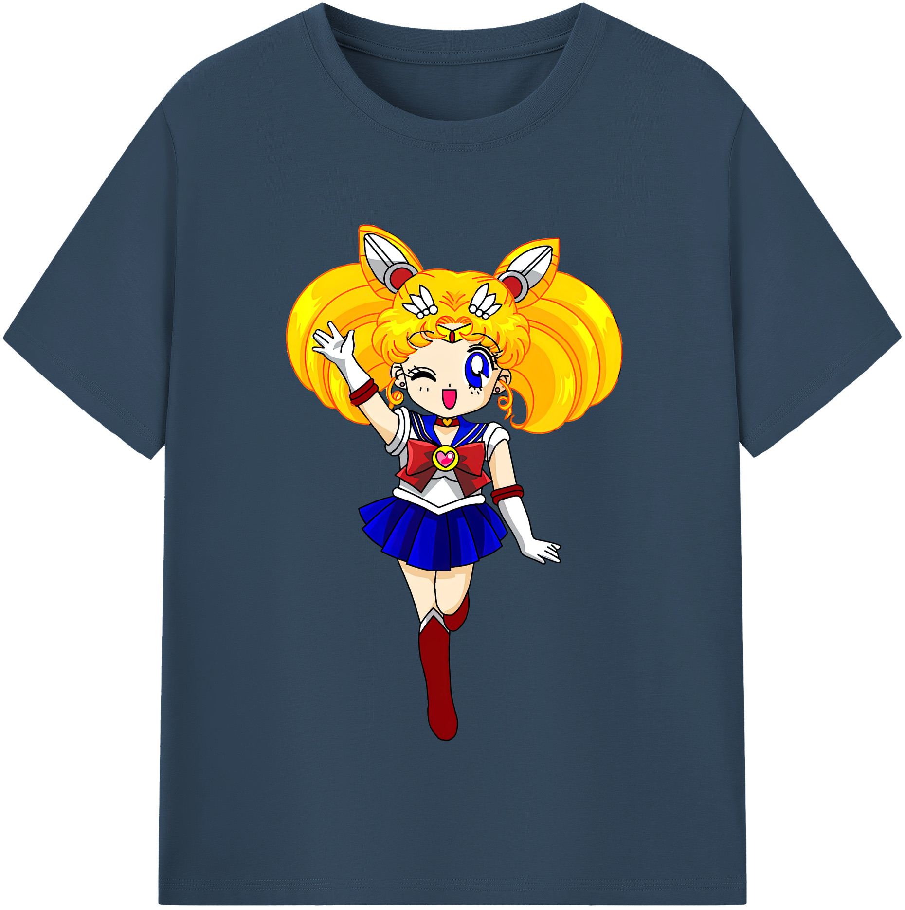 （画像用） 美少女戦士セーラームーン 月野 うさぎ つきの うさぎ Sailor Moon Tsukino Usagi レディースカジュアルプリントTシャツ（綿100％）