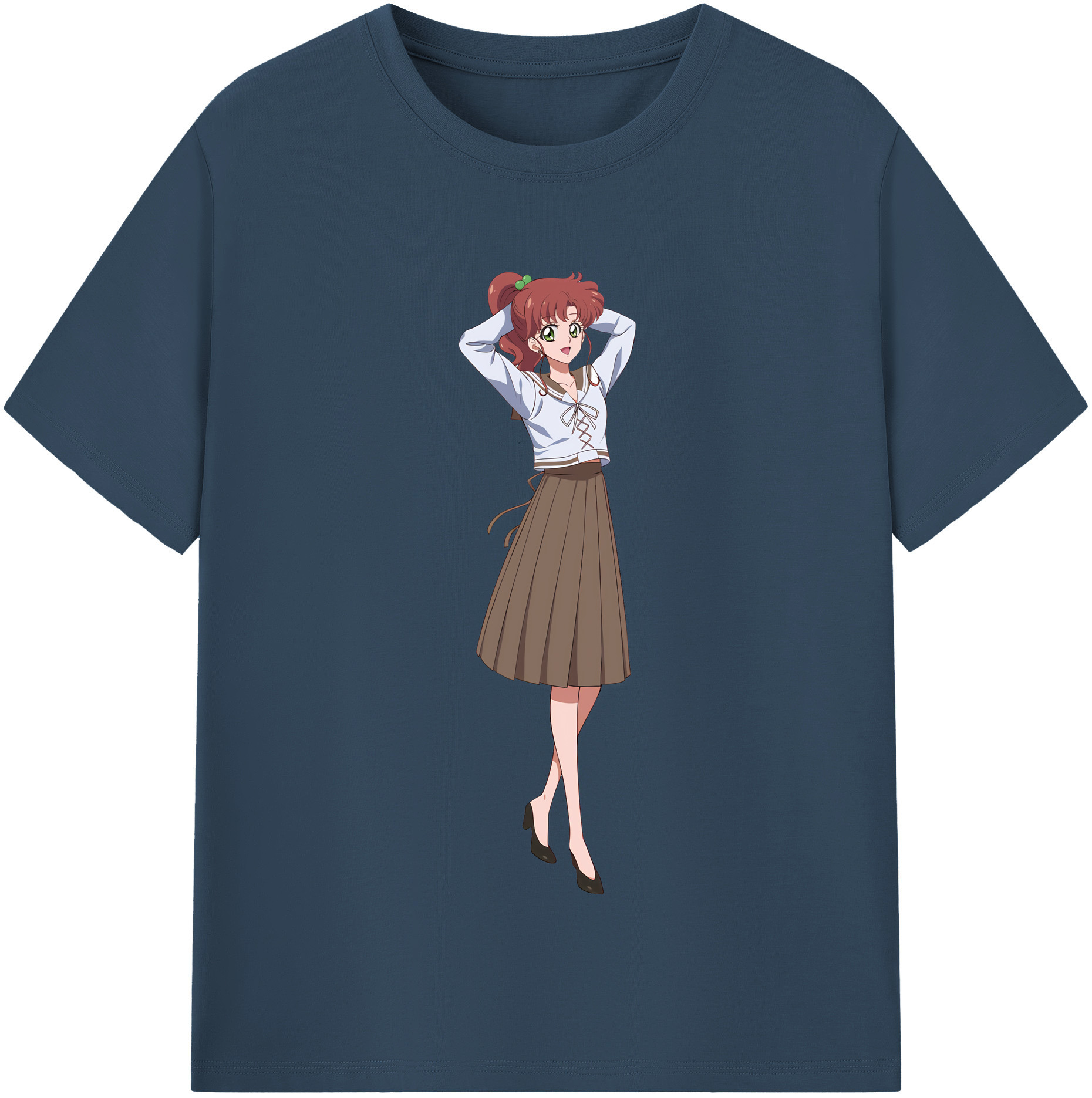 （画像用） 美少女戦士セーラームーン 木野 まこと きの まこと Sailor Moon Kino Makoto （セーラージュピター；Sailor Jupiter） レディースカジュアルプリントTシャツ（綿100％）