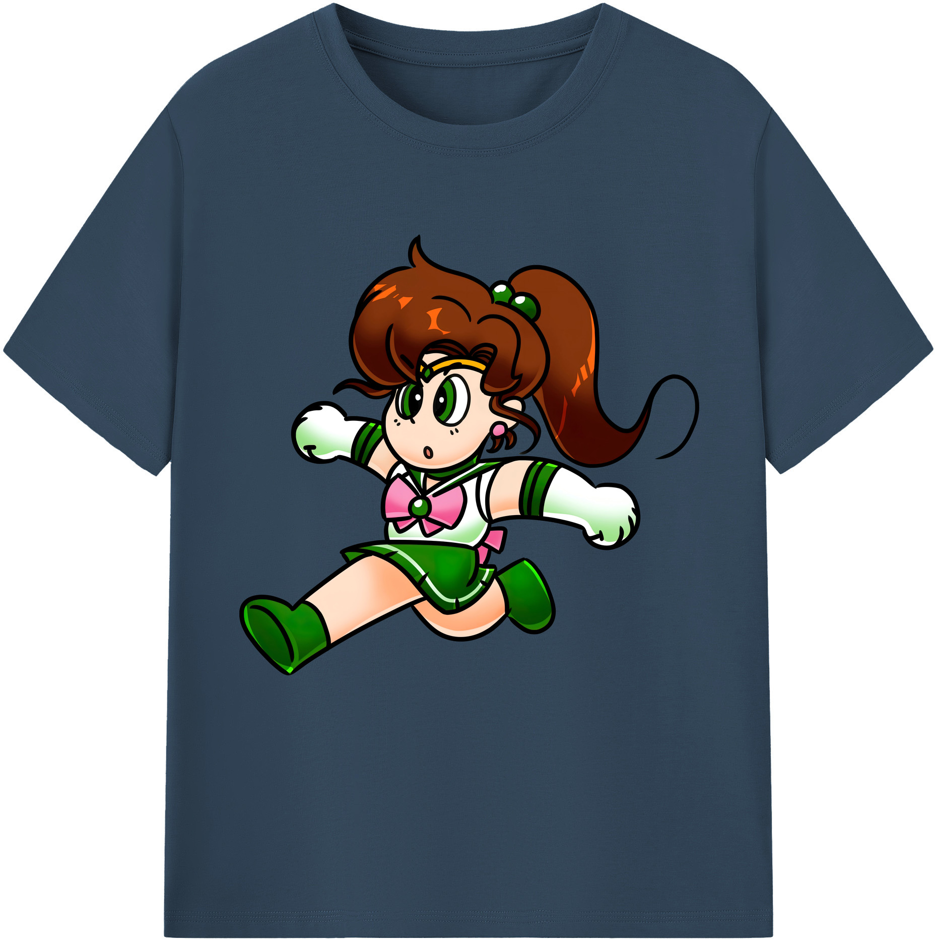 （画像用） 美少女戦士セーラームーン 木野 まこと きの まこと Sailor Moon Kino Makoto （セーラージュピター；Sailor Jupiter） レディースカジュアルプリントTシャツ（綿100％）