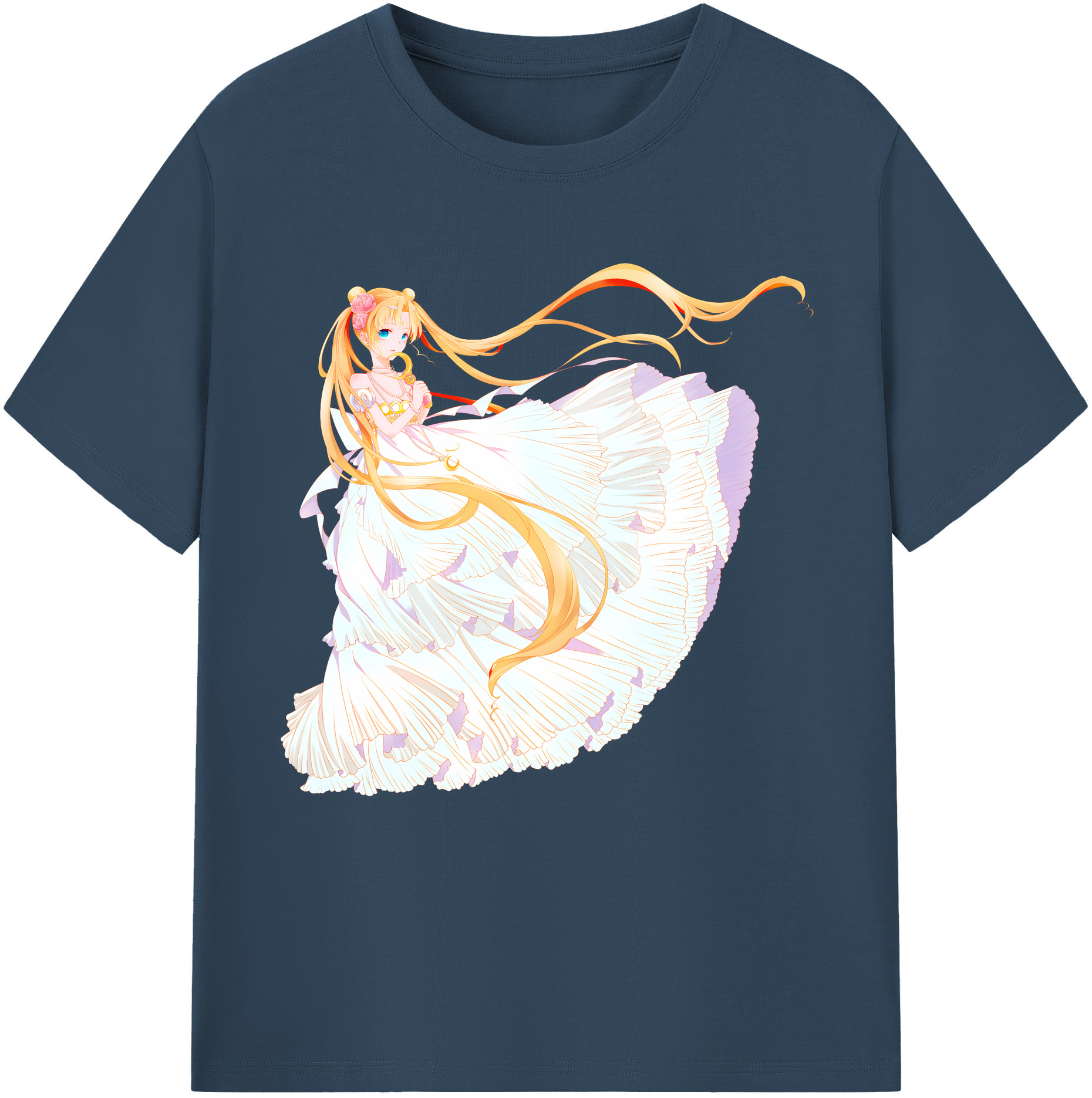 （画像用） 美少女戦士セーラームーン 愛野 美奈子 あいの みなこ Sailor Moon Aino Minako レディースカジュアルプリントTシャツ（綿100％）