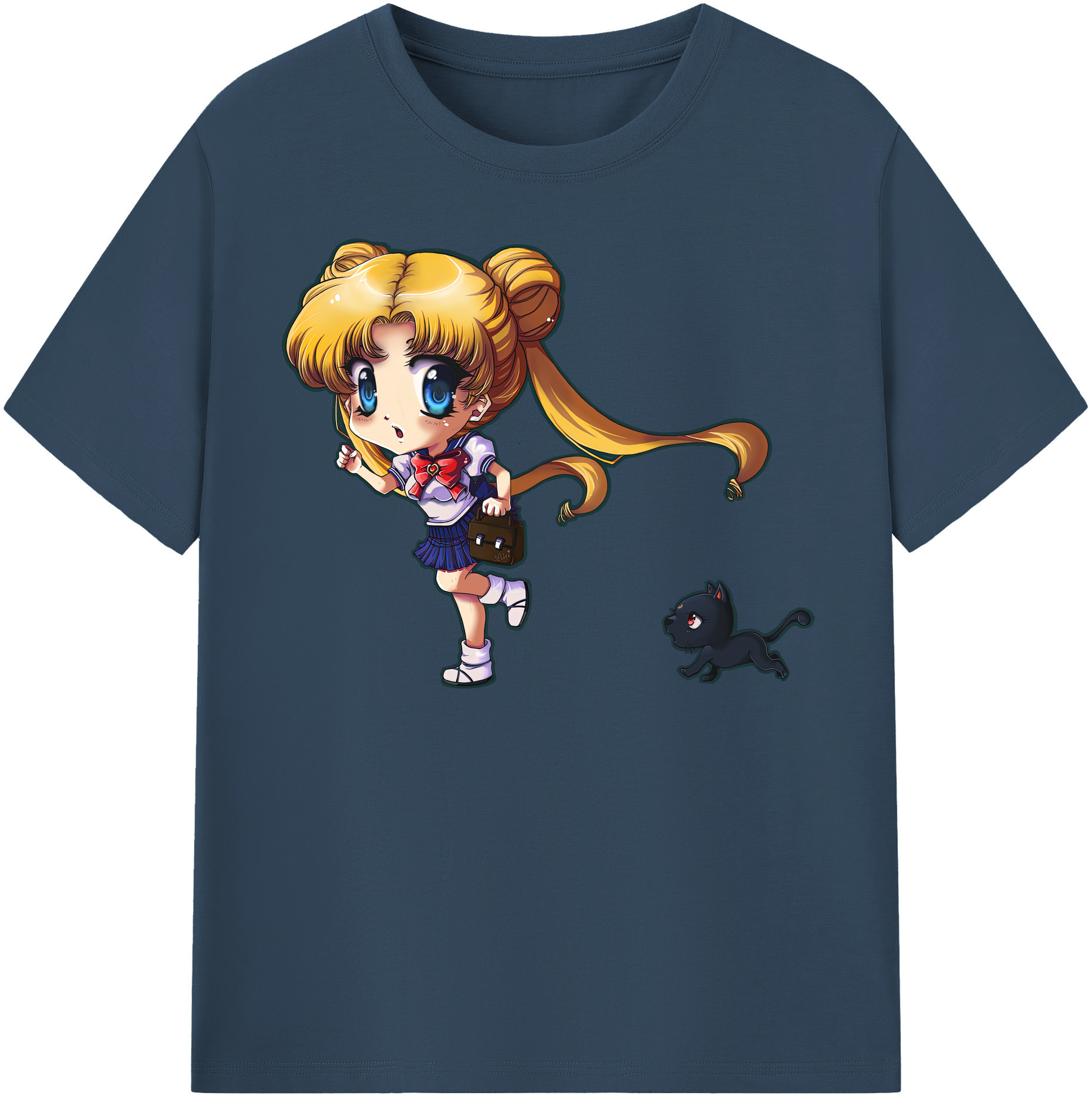 （画像用） 美少女戦士セーラームーン 愛野 美奈子 あいの みなこ Sailor Moon Aino Minako レディースカジュアルプリントTシャツ（綿100％）