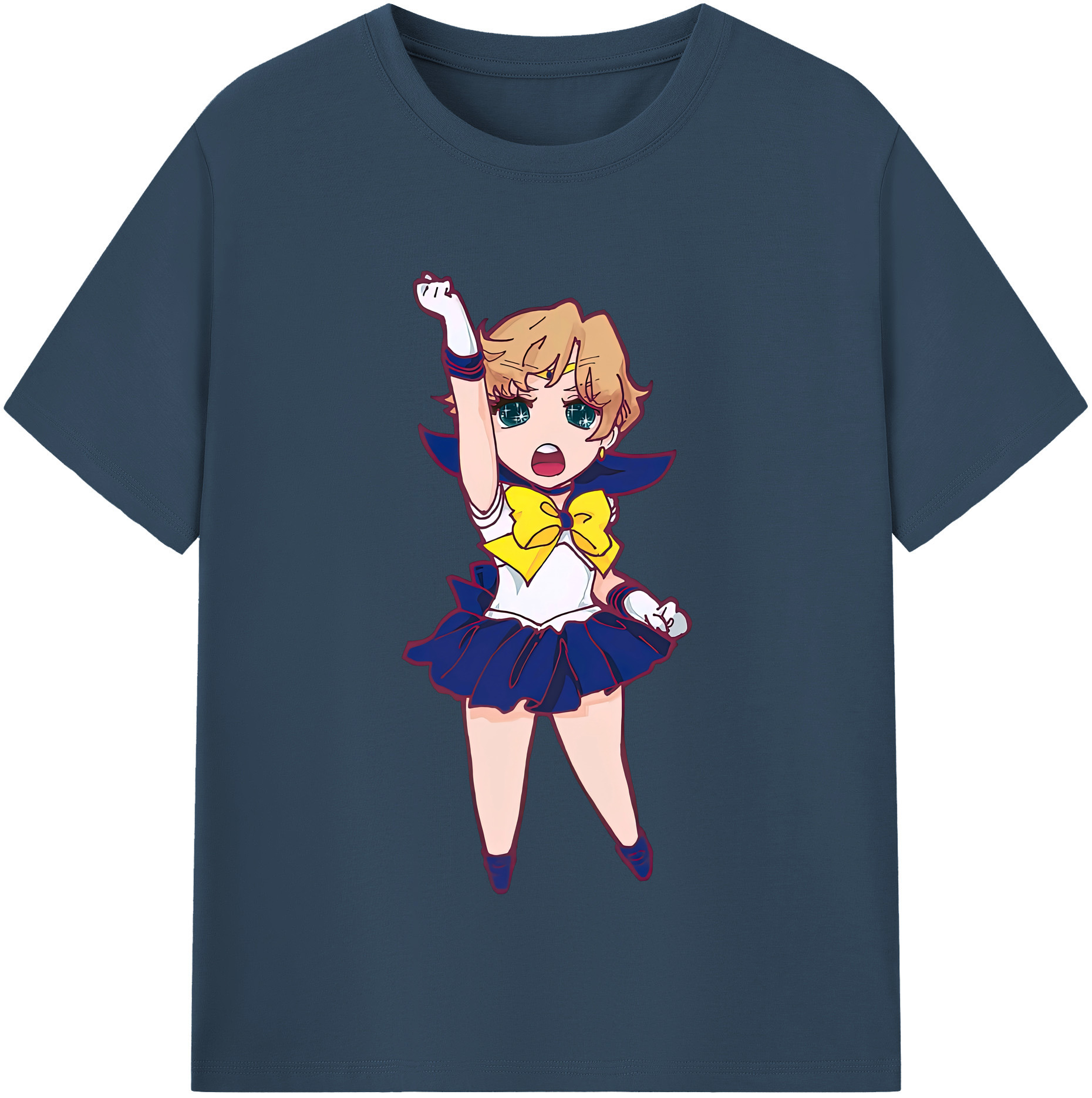 （画像用） 美少女戦士セーラームーン 天王はるか Sailor Moon Tenoh Haruka レディースカジュアルプリントTシャツ（綿100％）