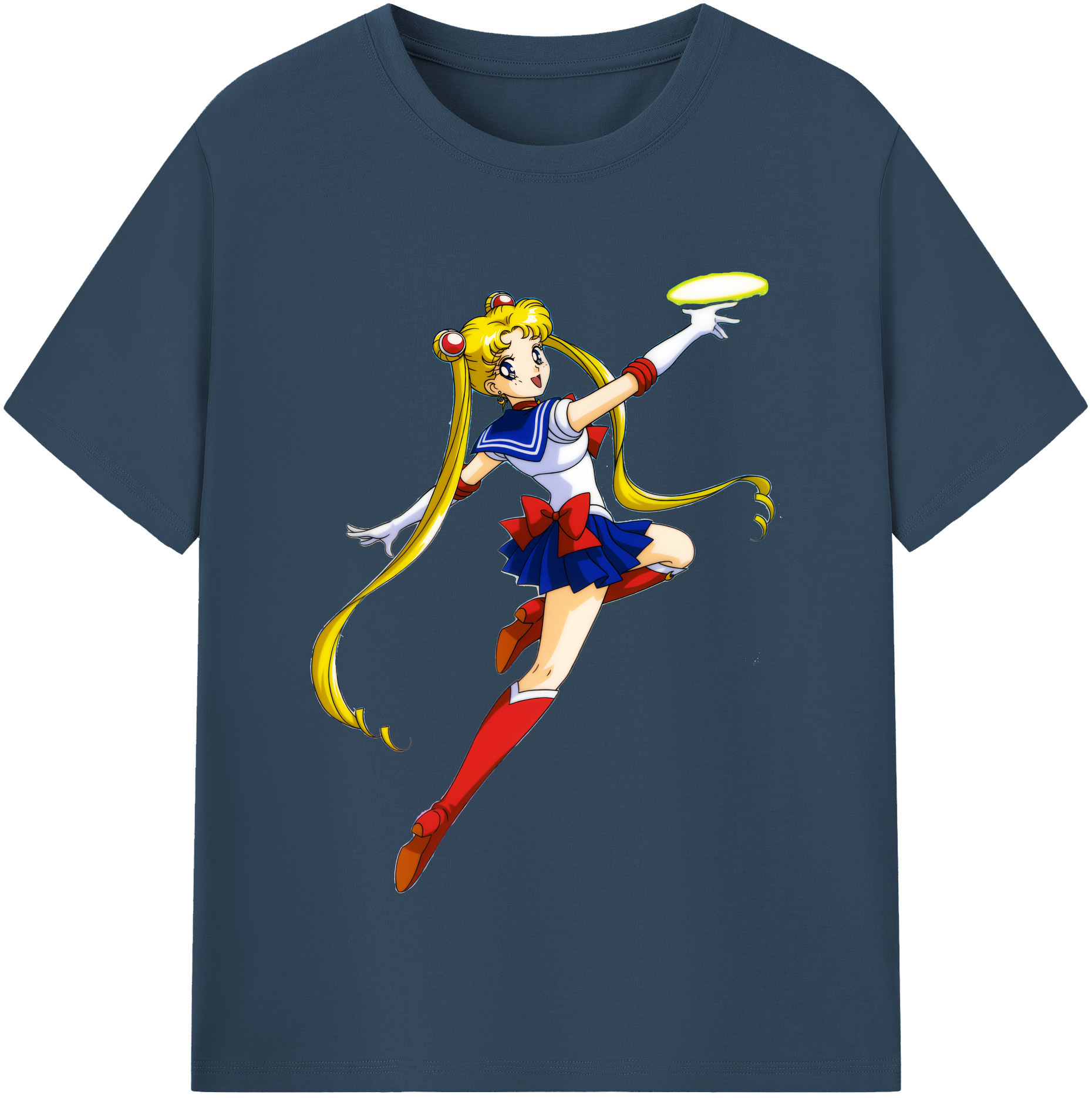 （画像用） 美少女戦士セーラームーン 月野 うさぎ つきの うさぎ Sailor Moon Tsukino Usagi レディースカジュアルプリントTシャツ（綿100％）