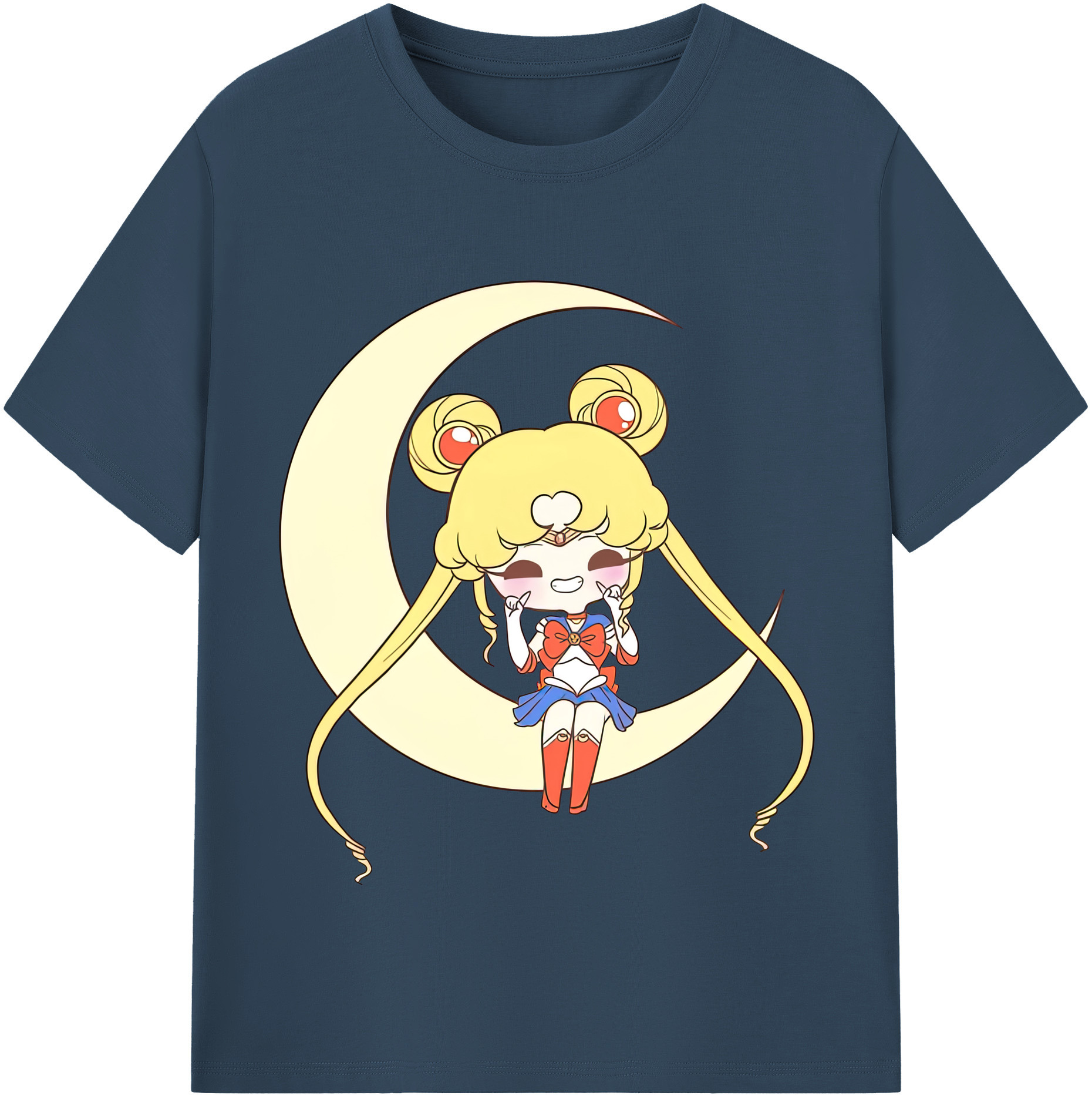 （画像用） 美少女戦士セーラームーン 月野 うさぎ つきの うさぎ Sailor Moon Tsukino Usagi レディースカジュアルプリントTシャツ（綿100％）