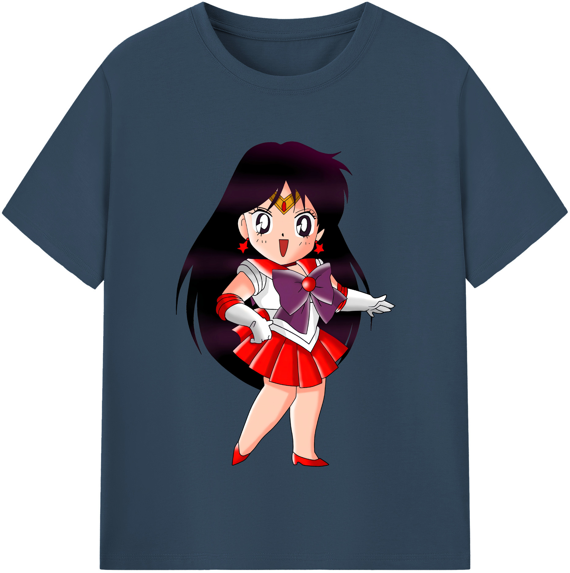 （画像用） 美少女戦士セーラームーン 火野レイ ひの レイ Sailor Moon Hino Rei （セーラーマーズ,Sailor Mars） レディースカジュアルプリントTシャツ（綿100％）