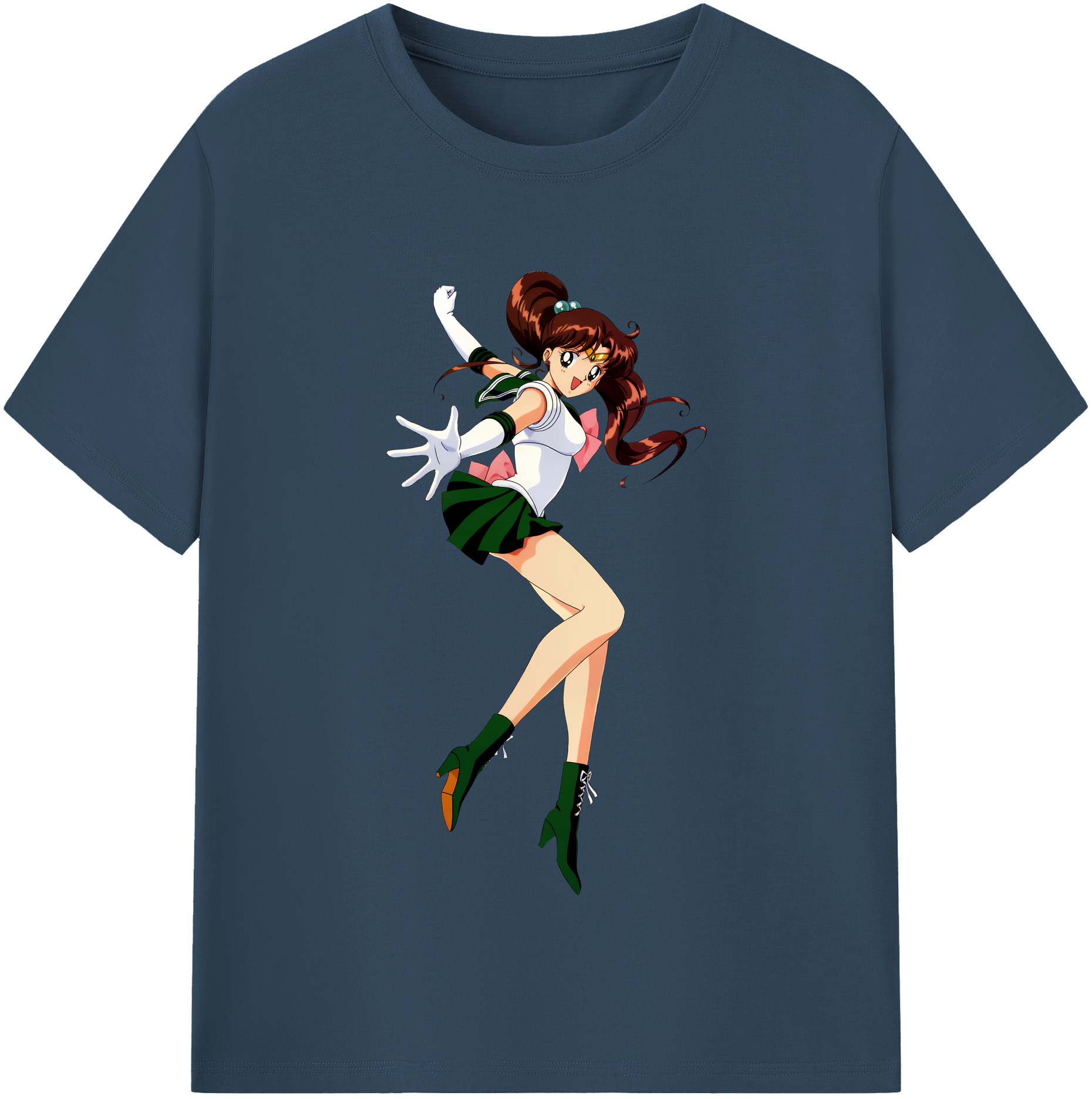 （画像用） 美少女戦士セーラームーン 木野 まこと きの まこと Sailor Moon Kino Makoto （セーラージュピター；Sailor Jupiter） レディースカジュアルプリントTシャツ（綿100％）